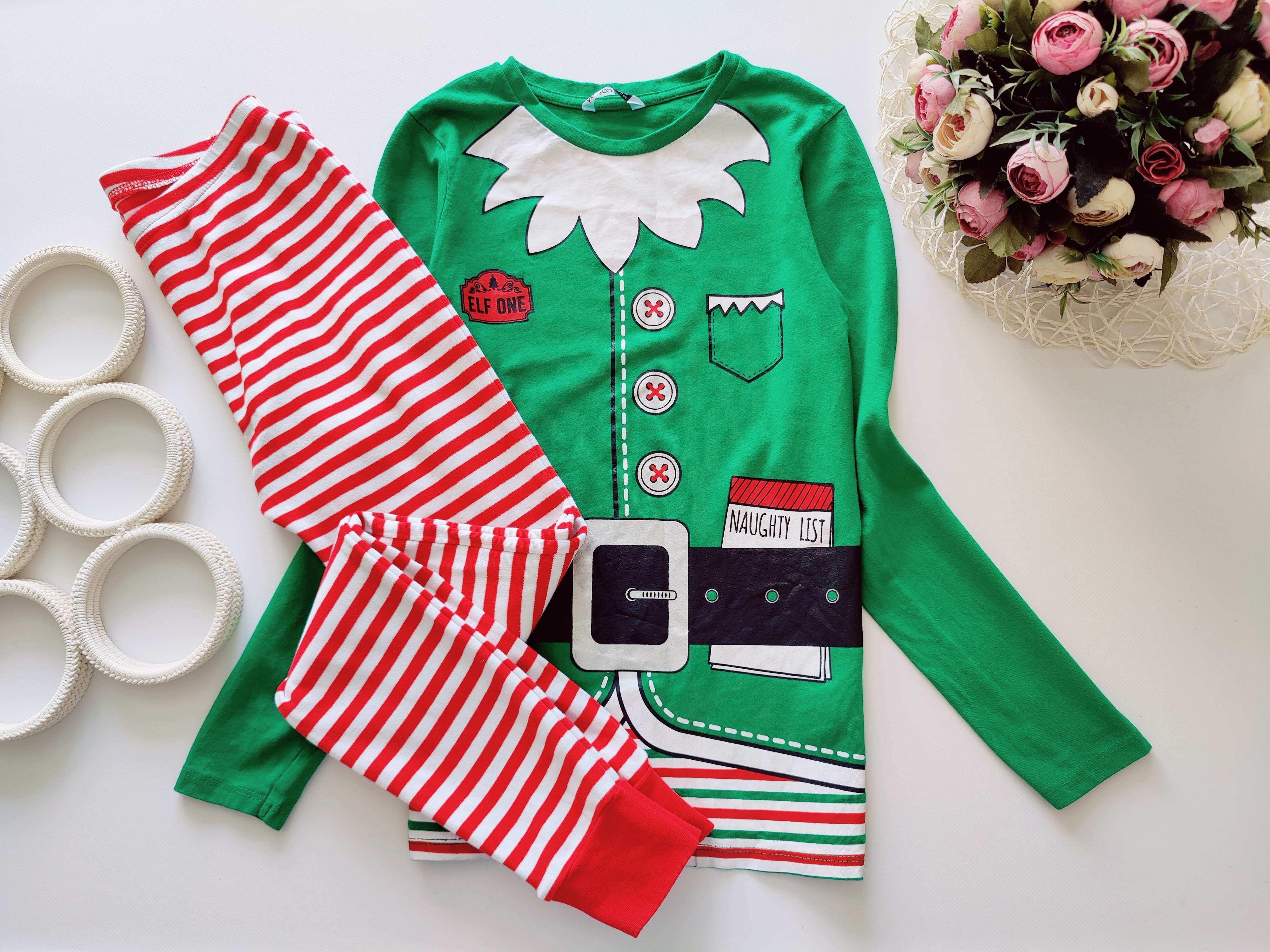 10,11 лет, рост 140,146 Новогодняя пижама детская