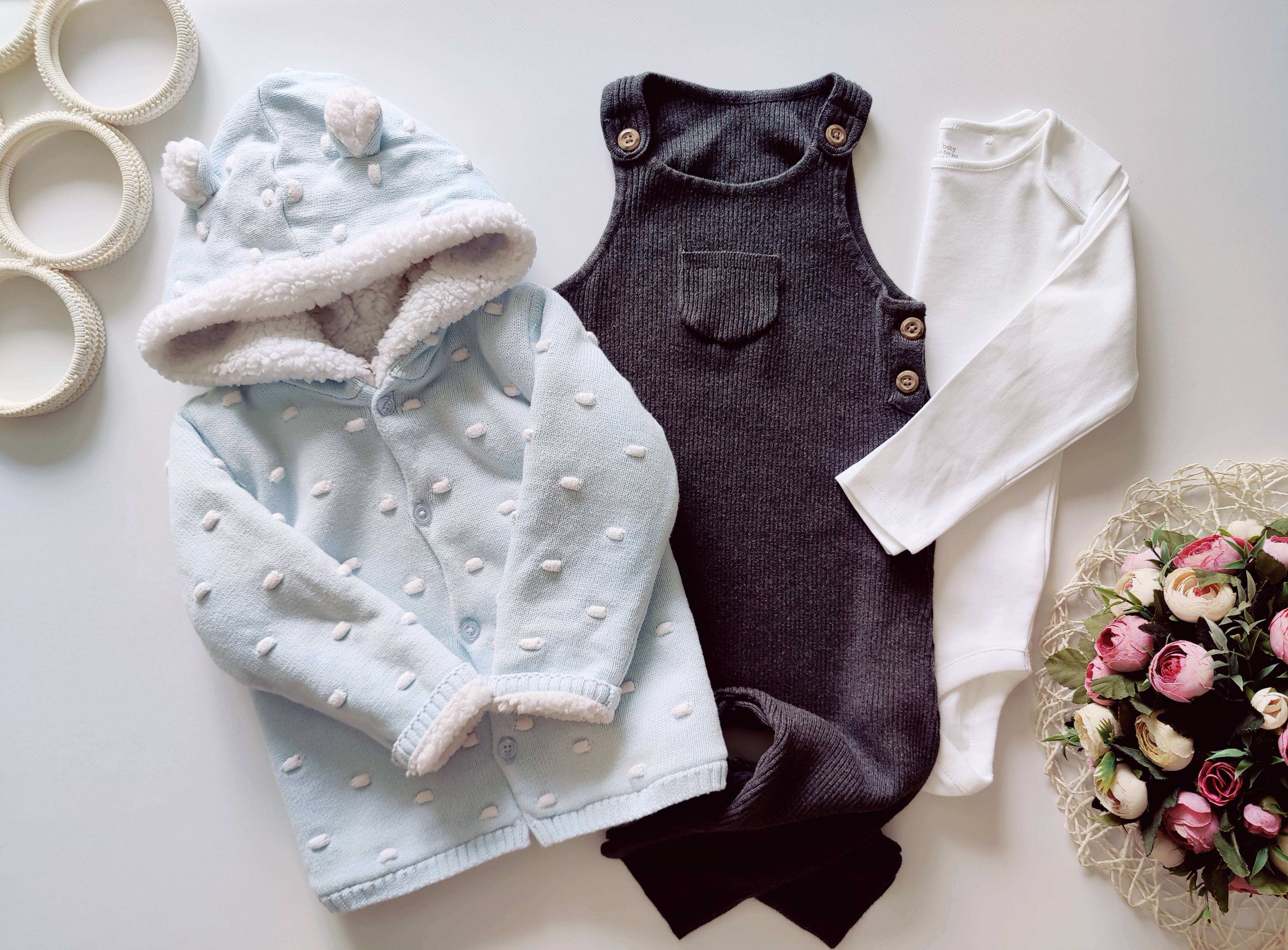 18,24 міс, зріст 86,92 Новий боді, тепла кофта та в'язовий ромпер