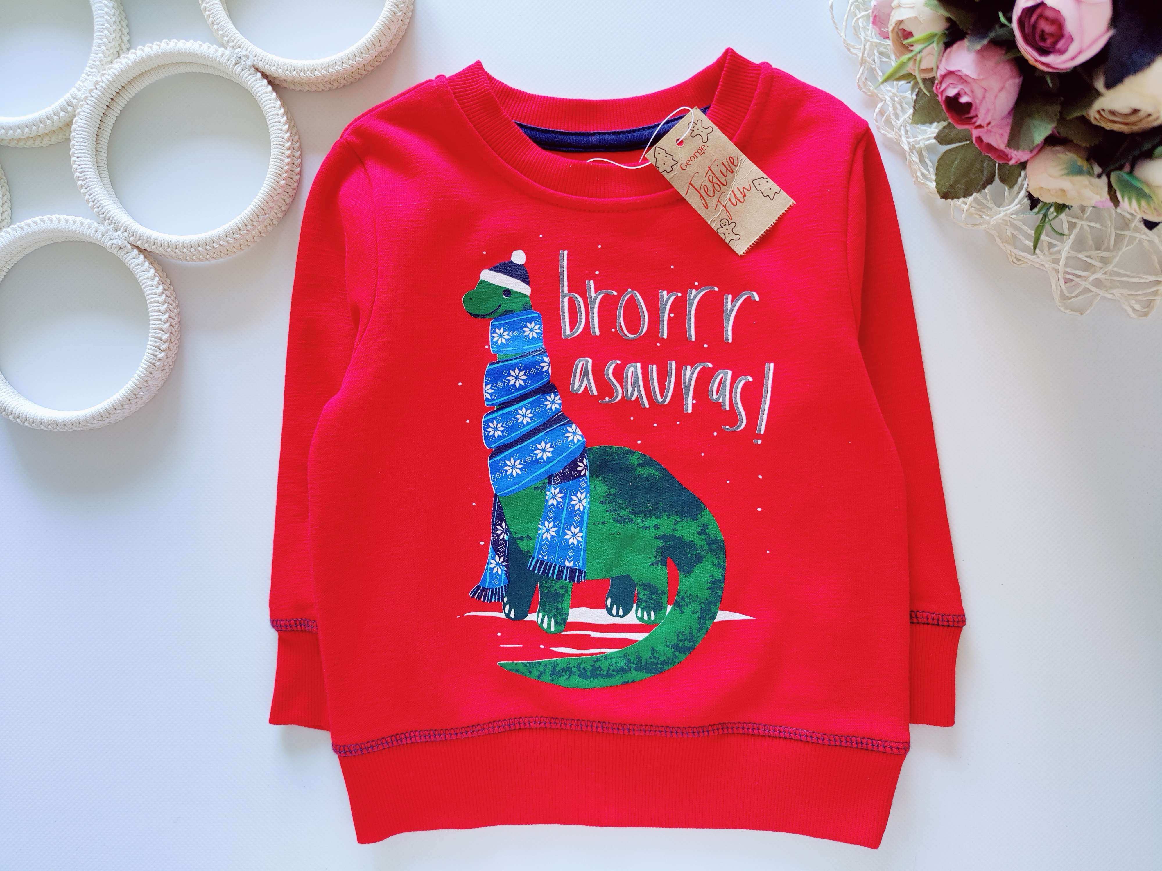 12,18 міс, зріст 80,86 Новий світшот на флісі з динозавром