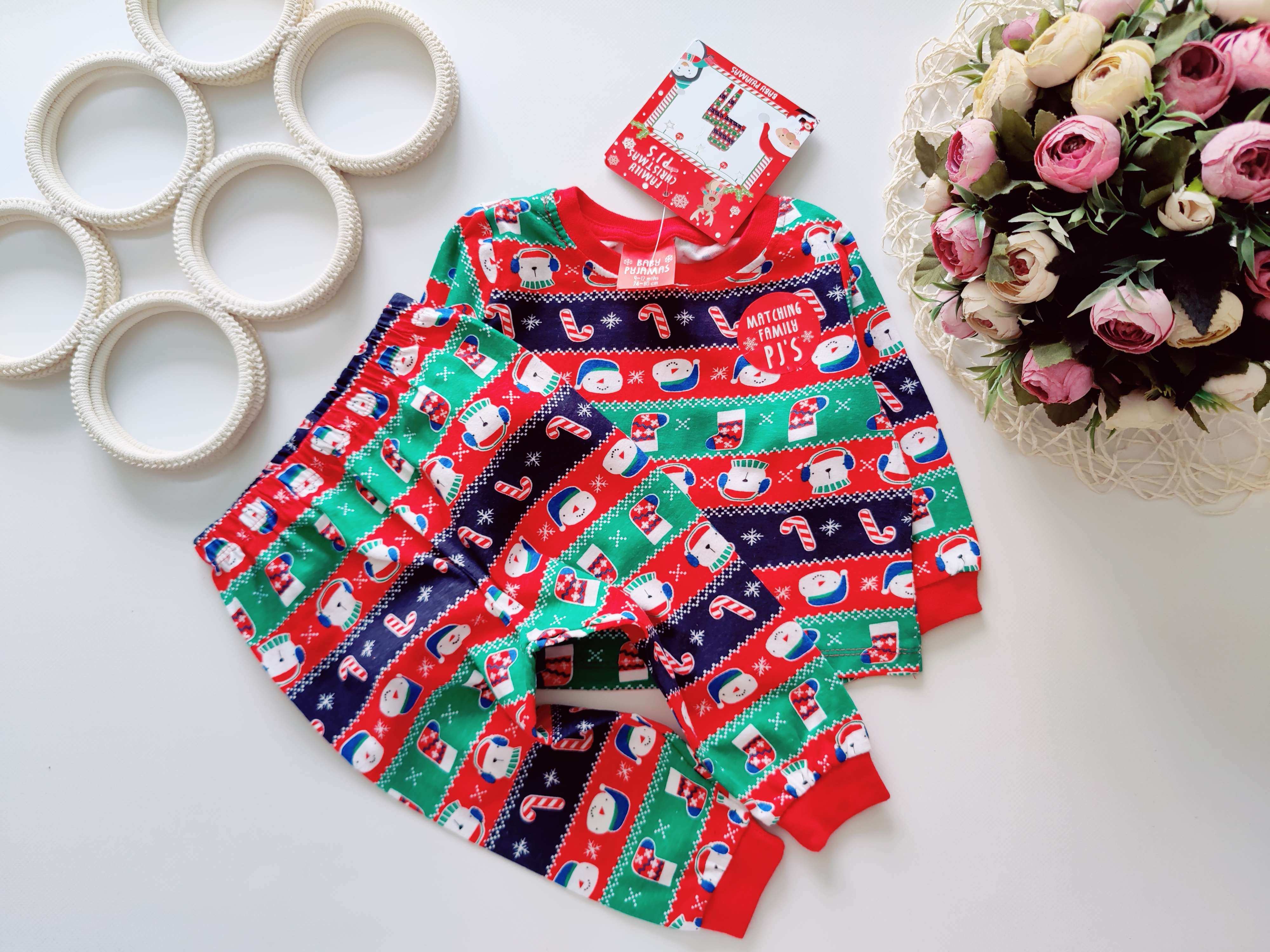 9,12 міс, зріст 74,80 Нова новорічна піжама