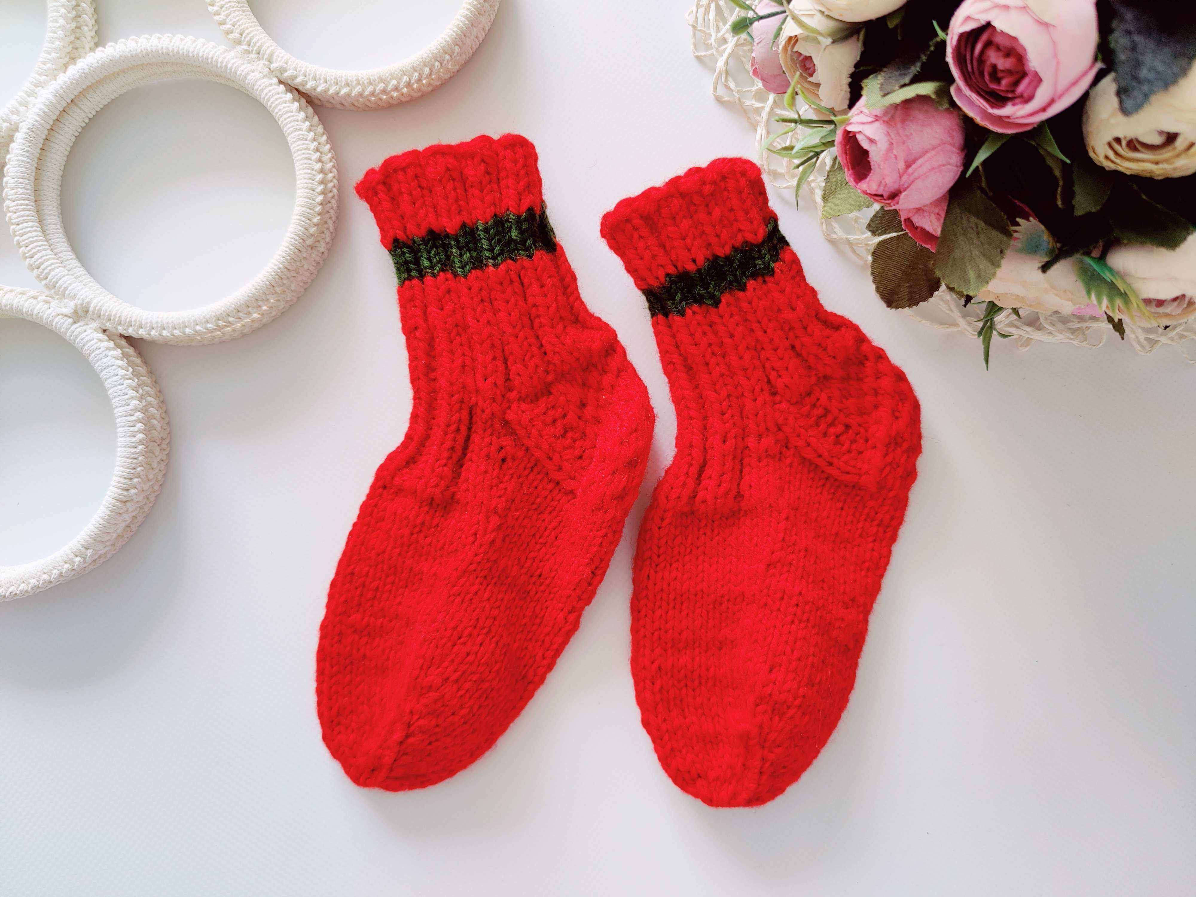 17 см В'язані дитячі шкарпетки