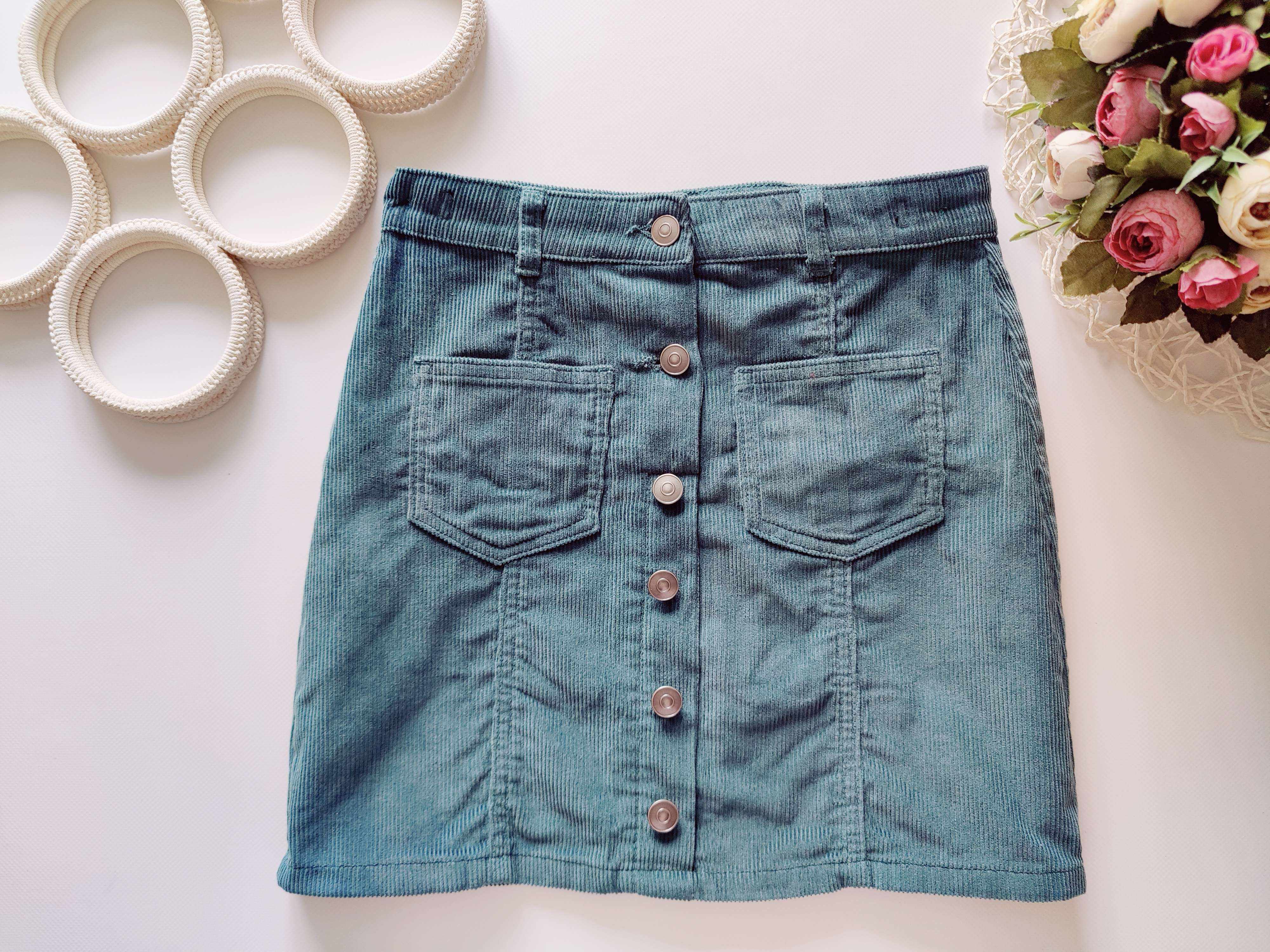 12 лет, рост 152 Вельветовая юбка