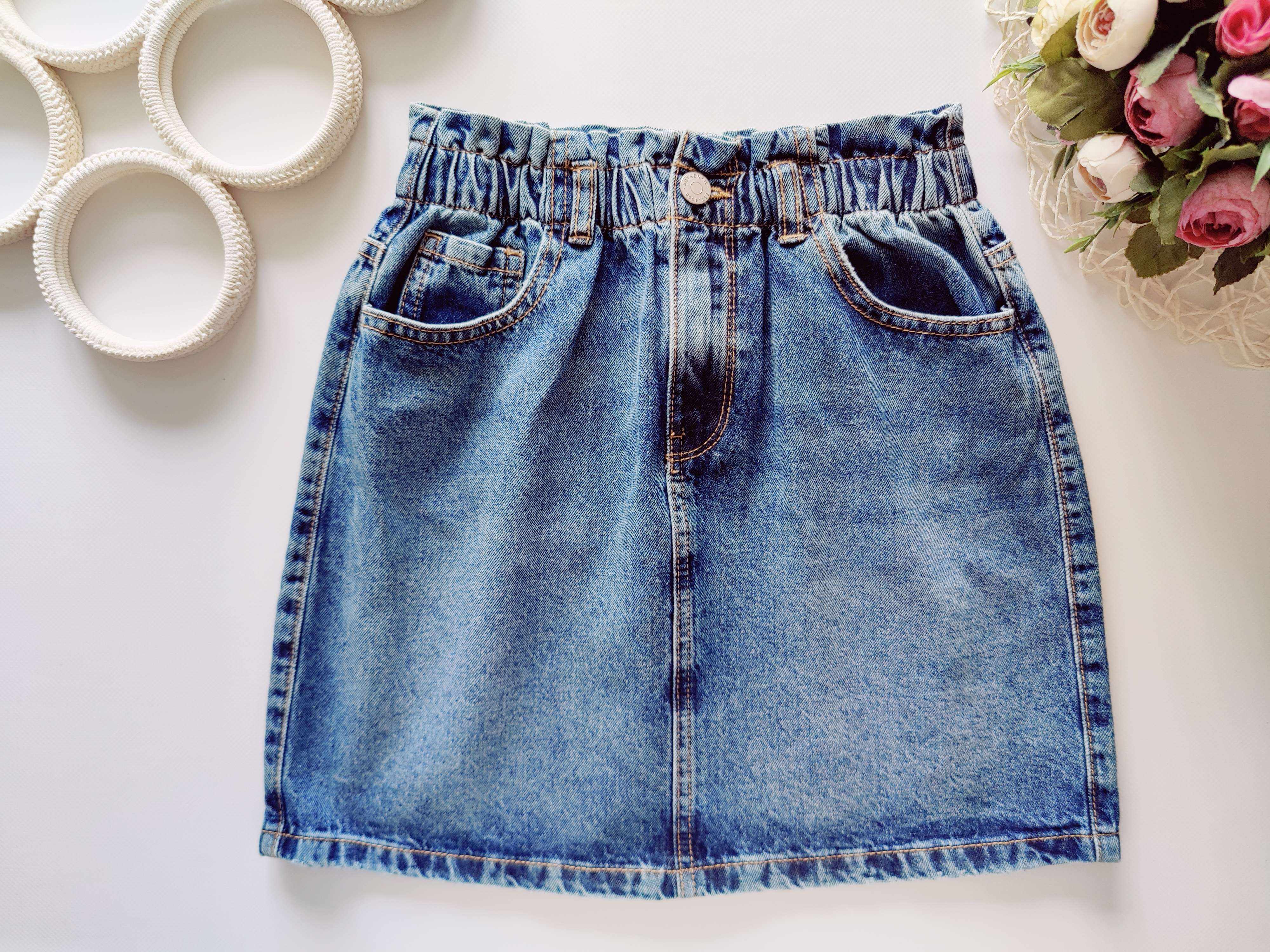 10,11 років, зріст 140,146 Дитяча спідниця джинсова на гумці