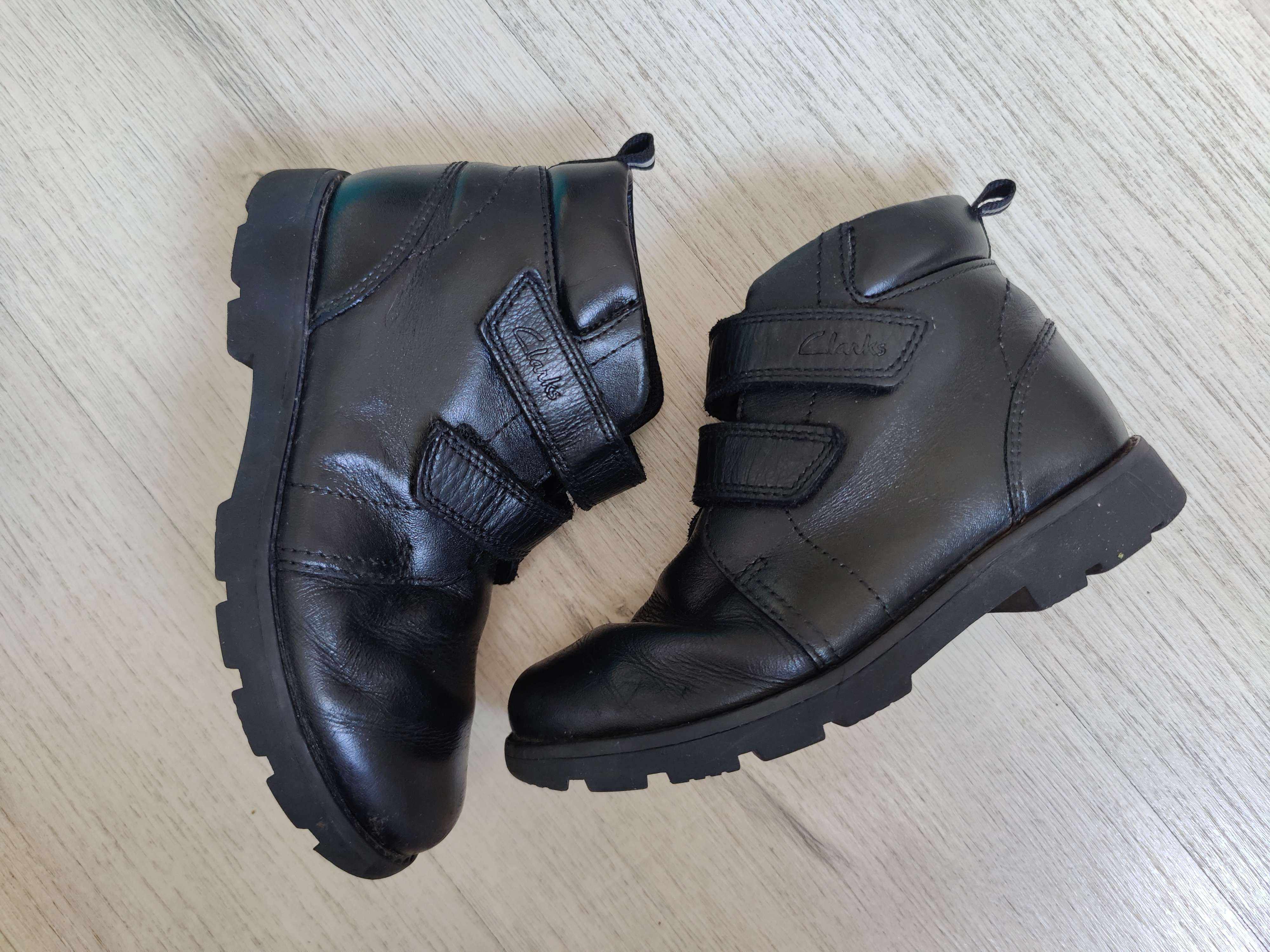 28,5 (19 см) Кожаные демисезонные ботинки на липучках