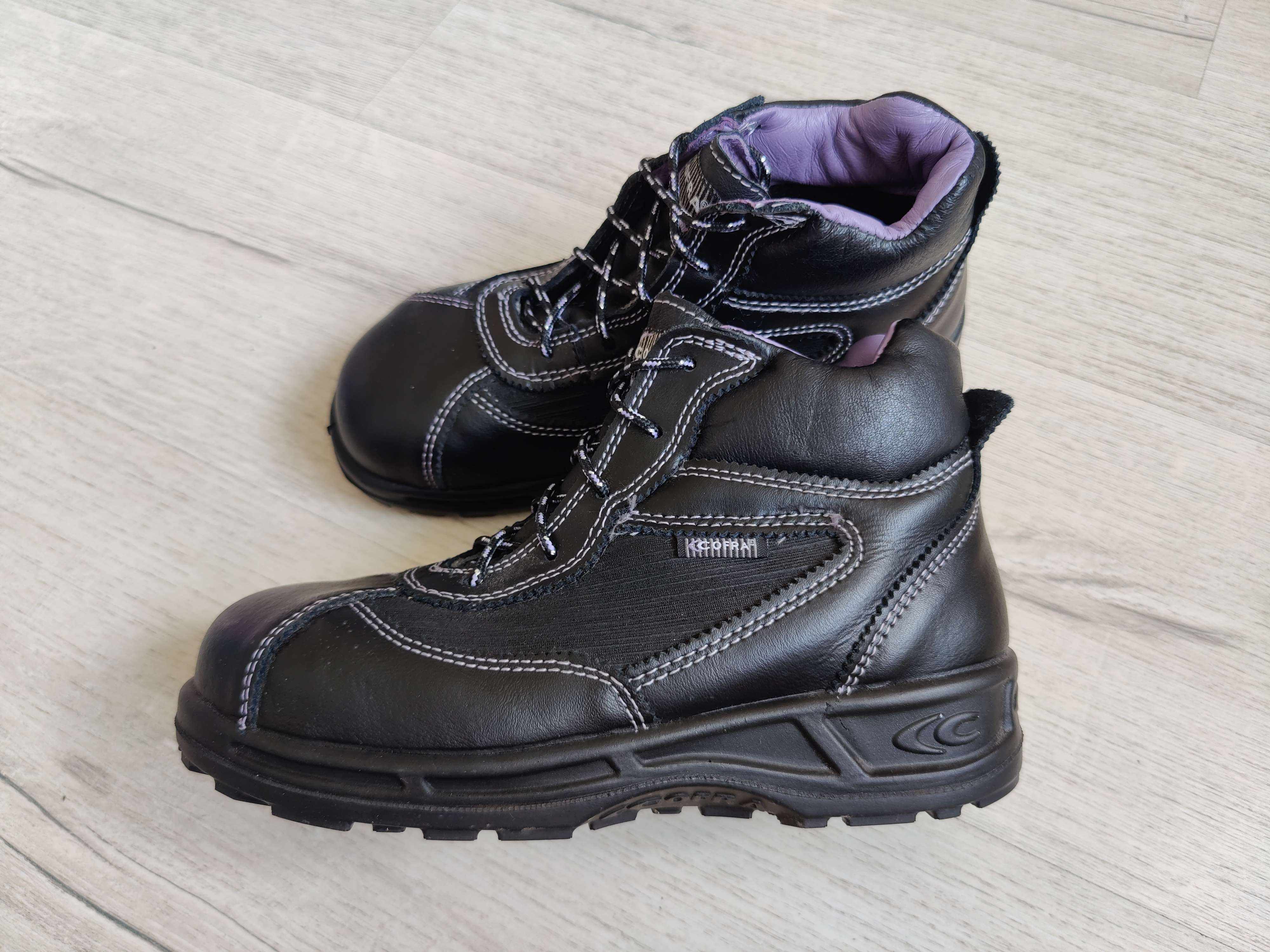 35 (22,5 см) Кожаные ботинки с усиленым носком Италия