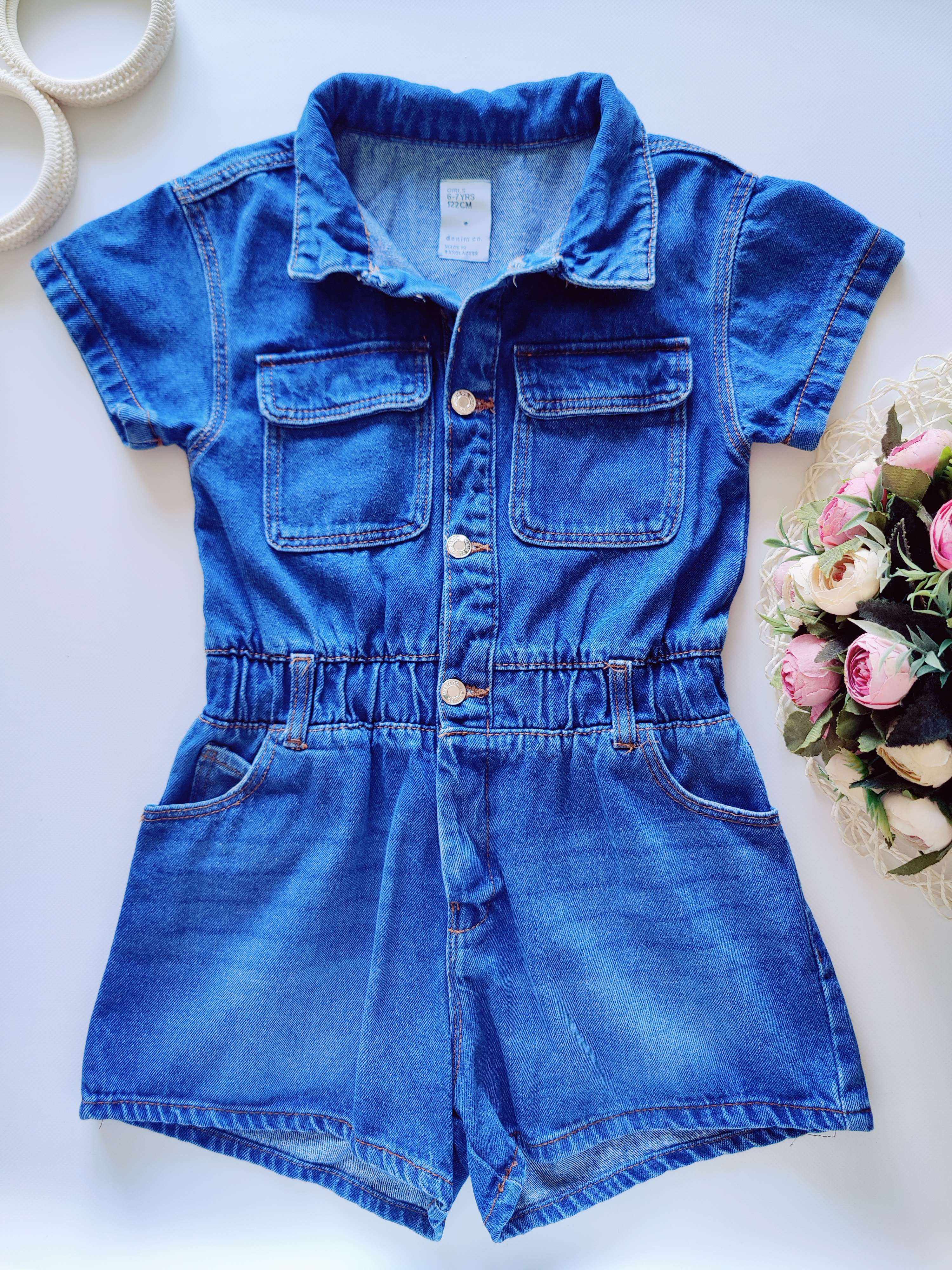 6,7 років, зріст 122 Джинсовий комбінезон