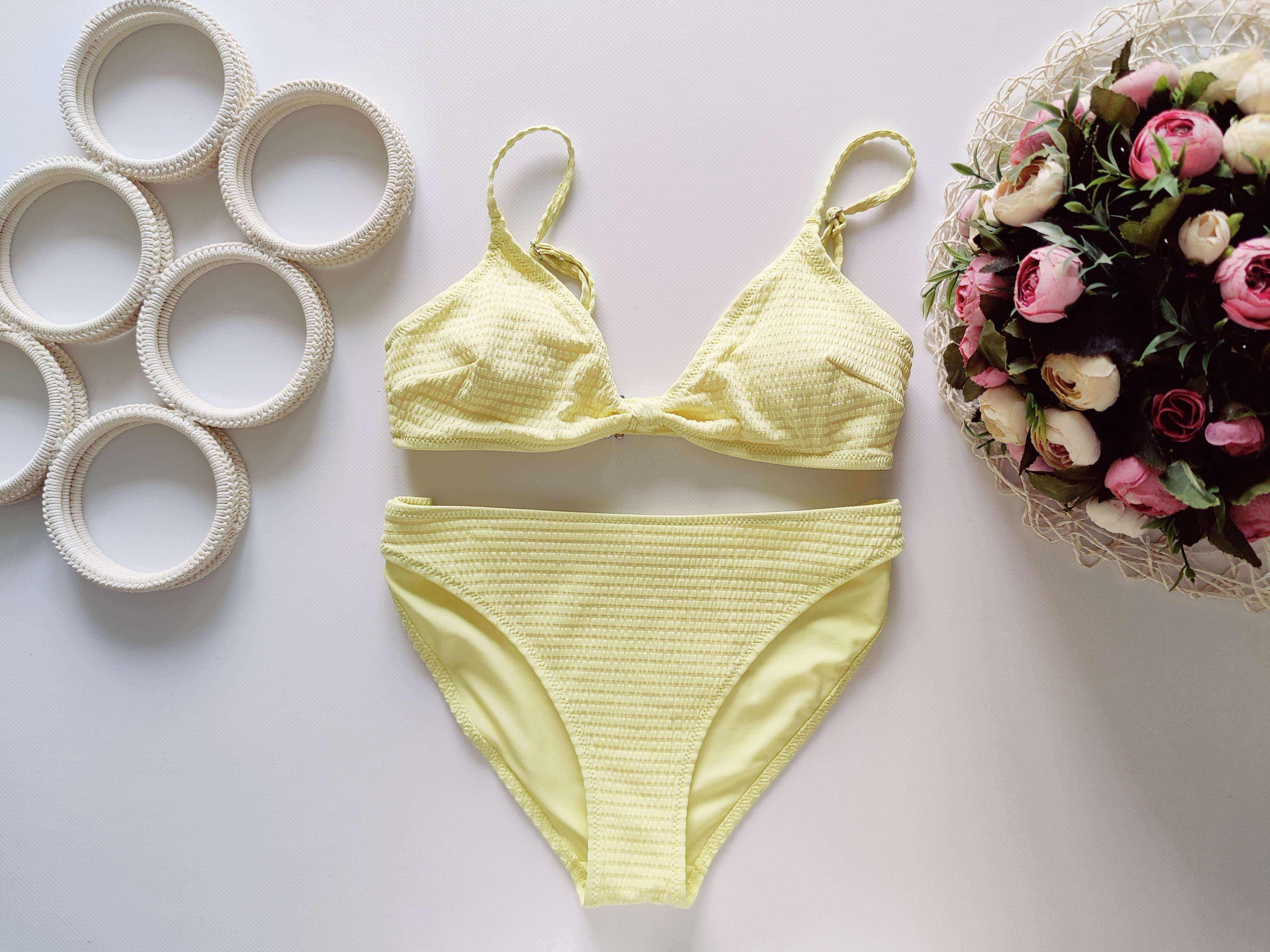 12,14 років, зріст 158,164 Жовтий купальник з пуш-ап