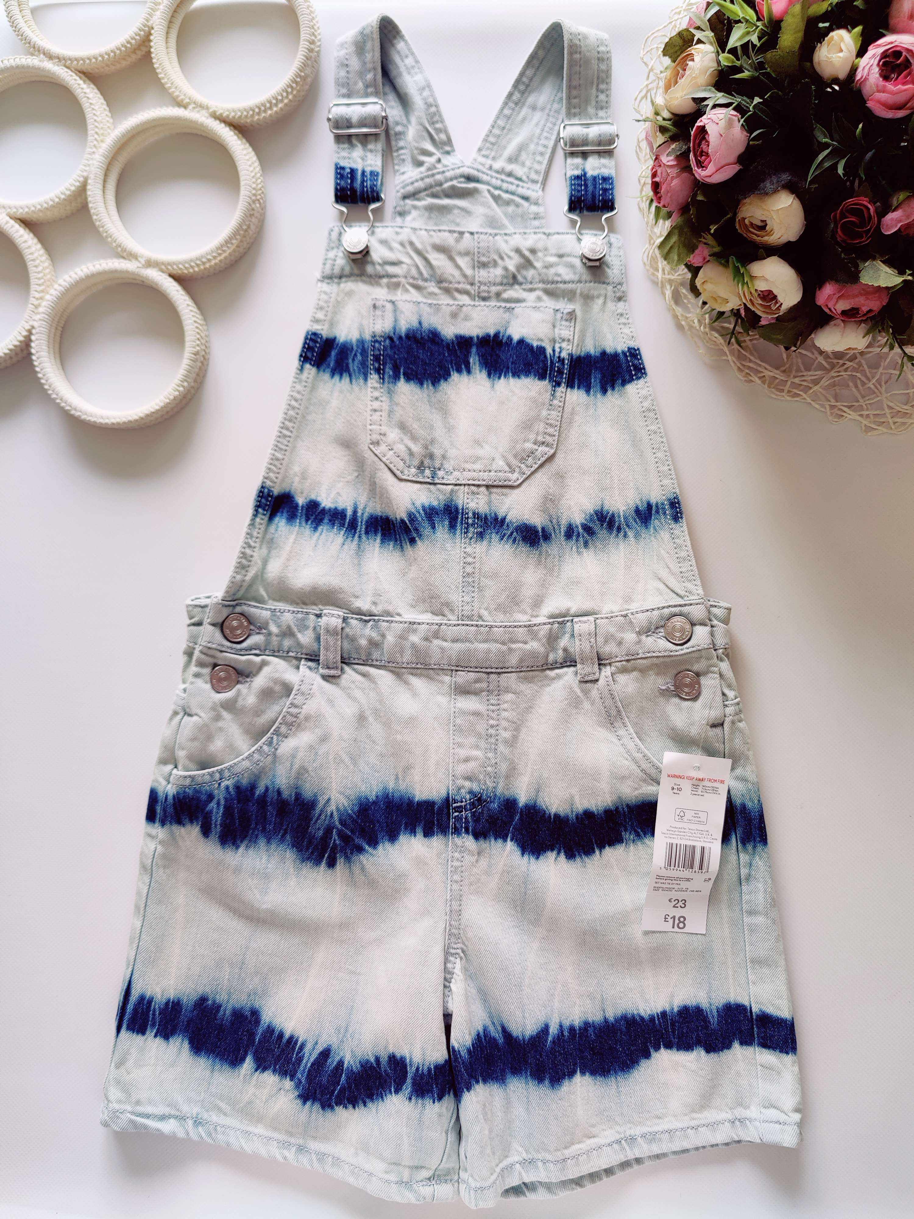 9,10 років, зріст 140 Новий джинсовий комбінезон