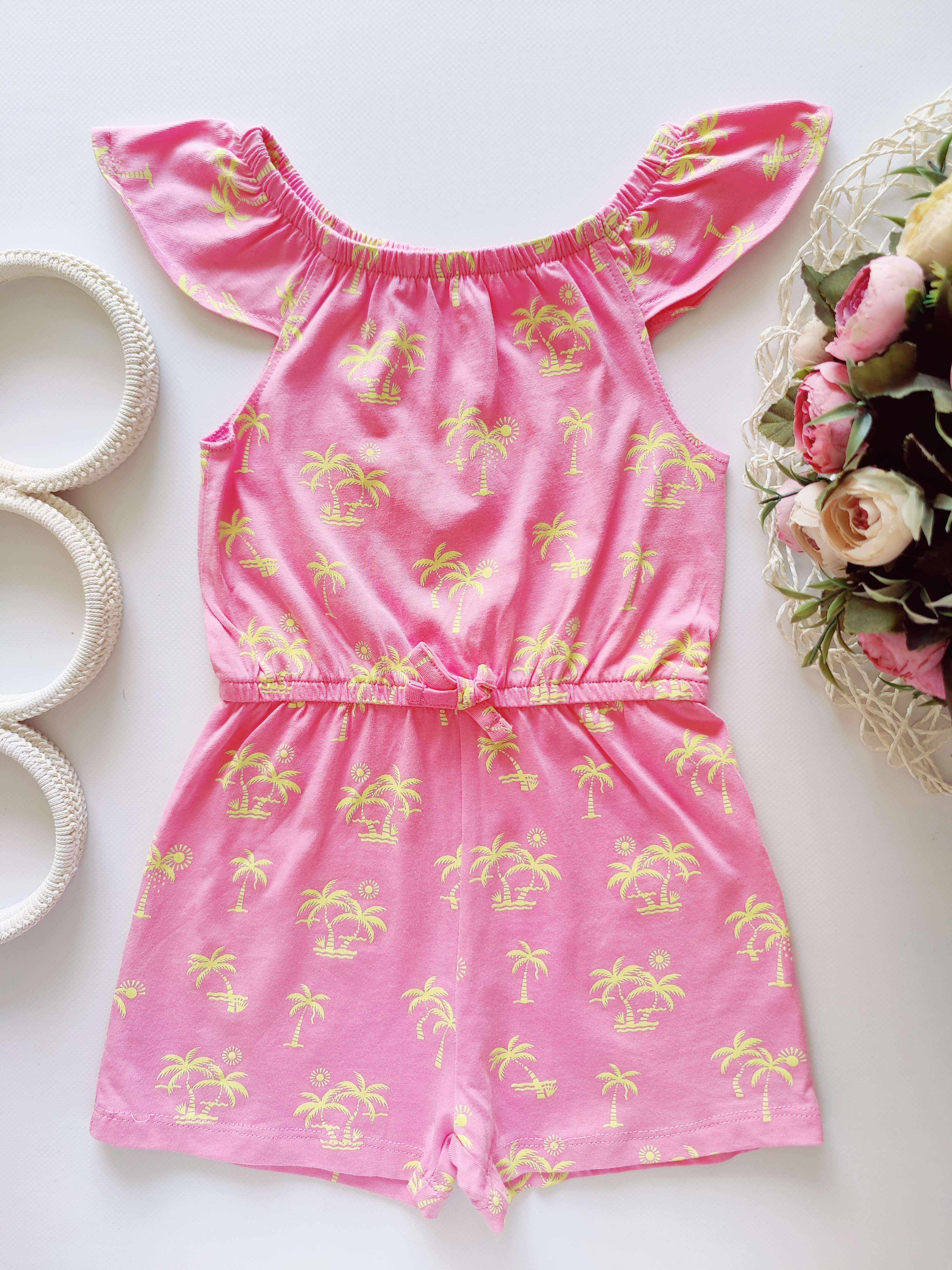 2,3 роки, зріст 98 Літній ромпер у пальмах