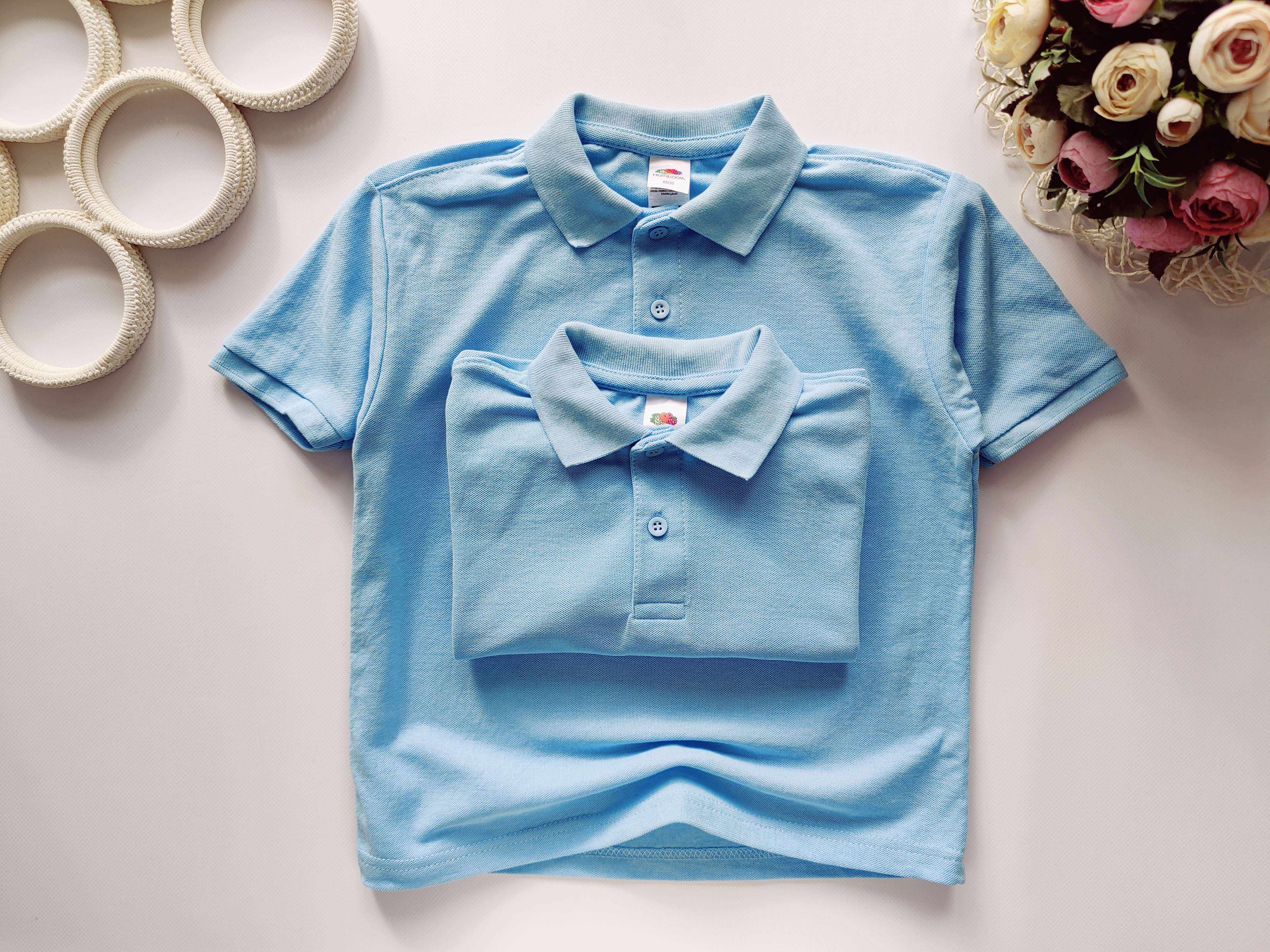 5,6 лет, рост 116 Новые голубые поло