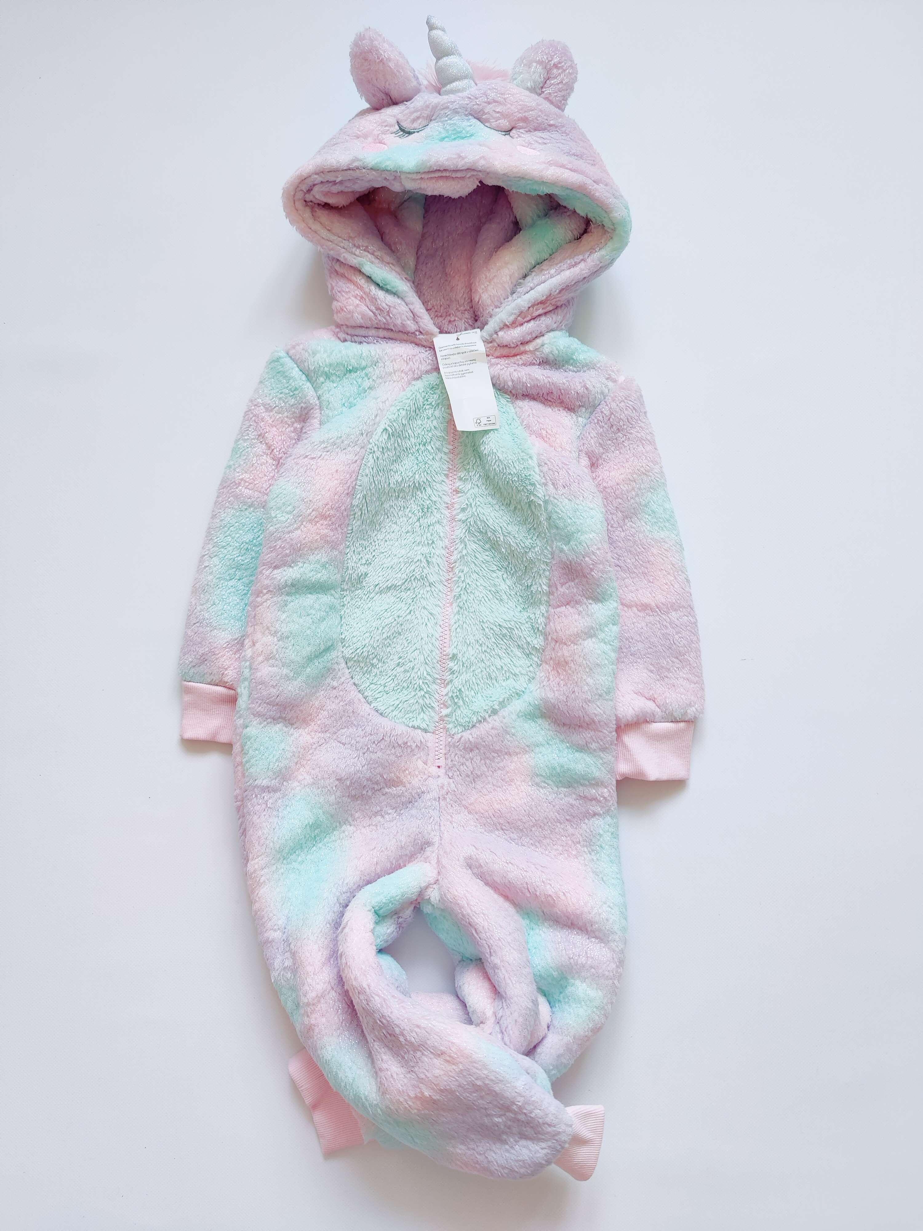 3,4 года, рост 104 Новый теплый кигуруми единорог