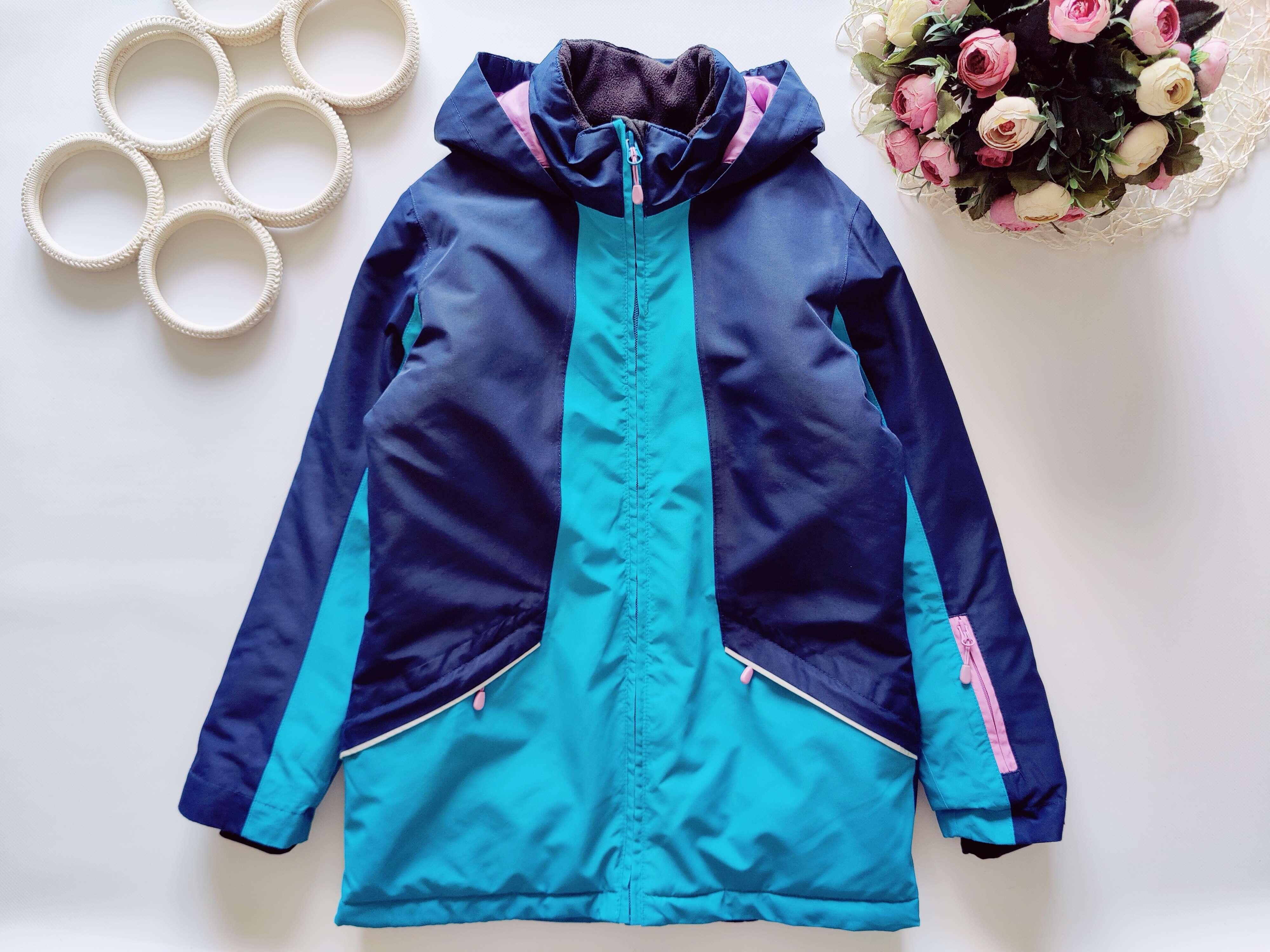 9,10 років, зріст 134,140 Дитяча спортивна лижна курточка на синтепоні термо