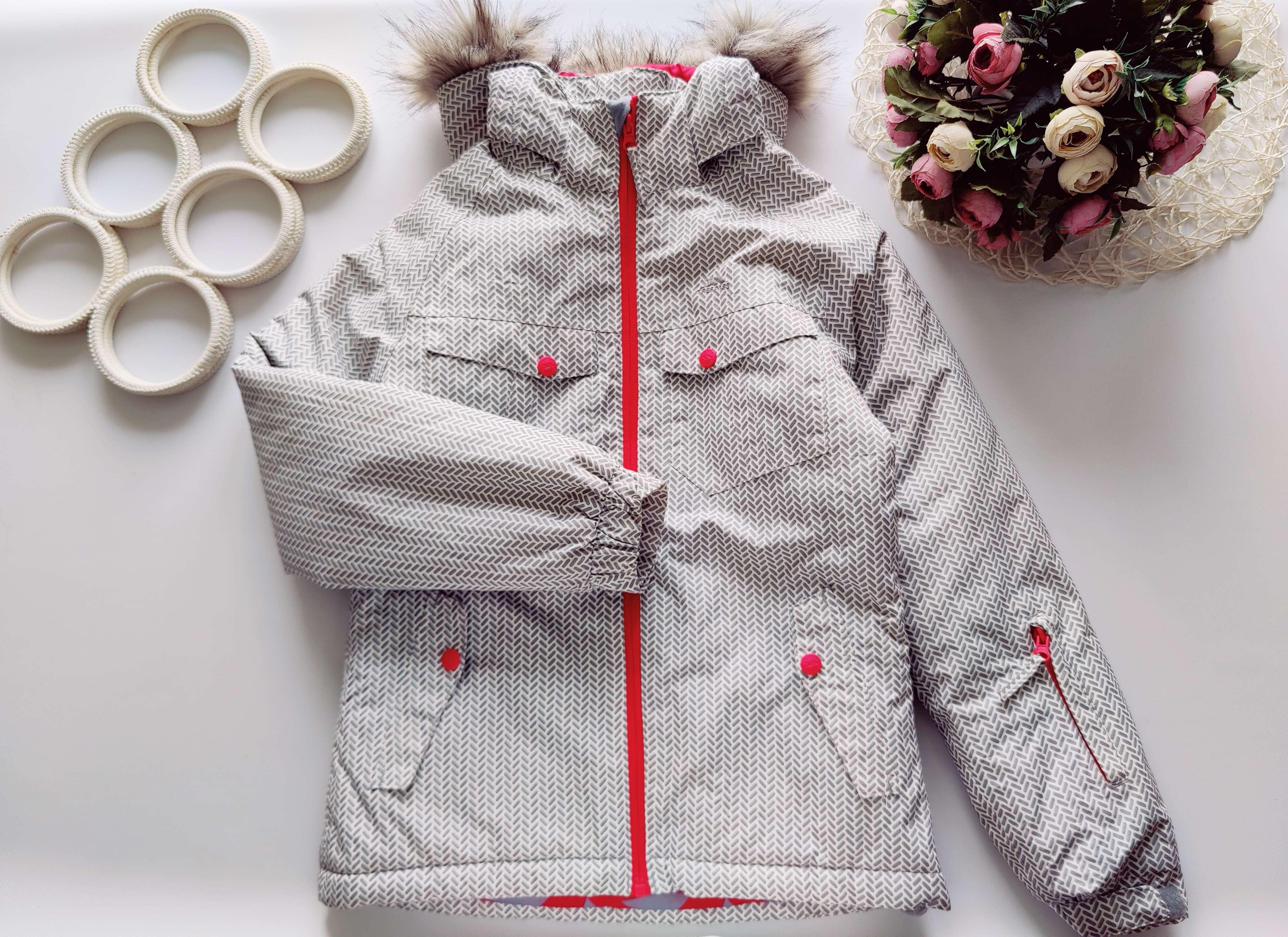 9,10 років, зріст 134,140 Дитяча спортивна лижна зимова курточка на синтепоні термо