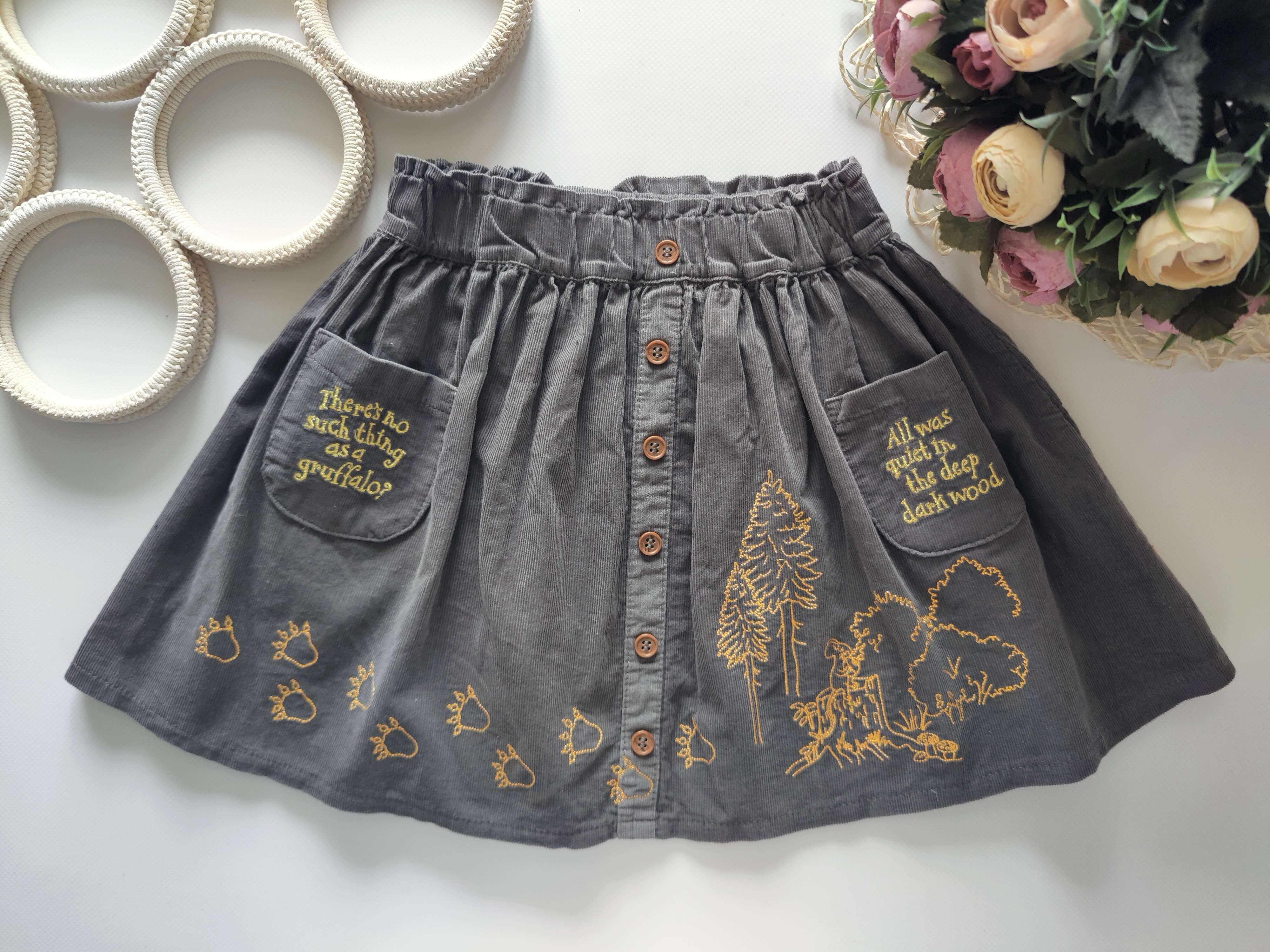 3,4 года, рост 98,104 Юбка вельвет на резинке