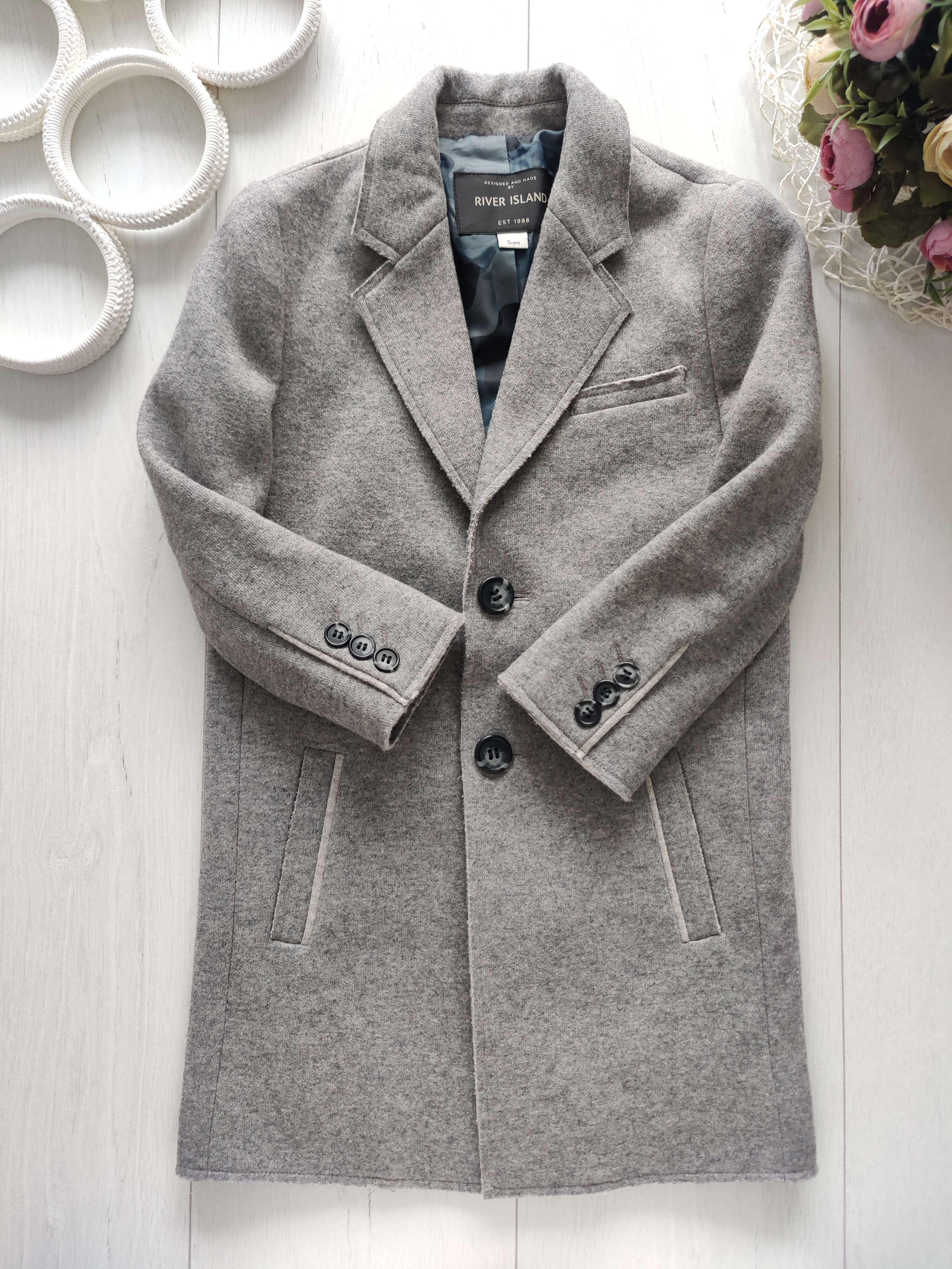 5 років, зріст 110 Дитяче сіре пальто демі