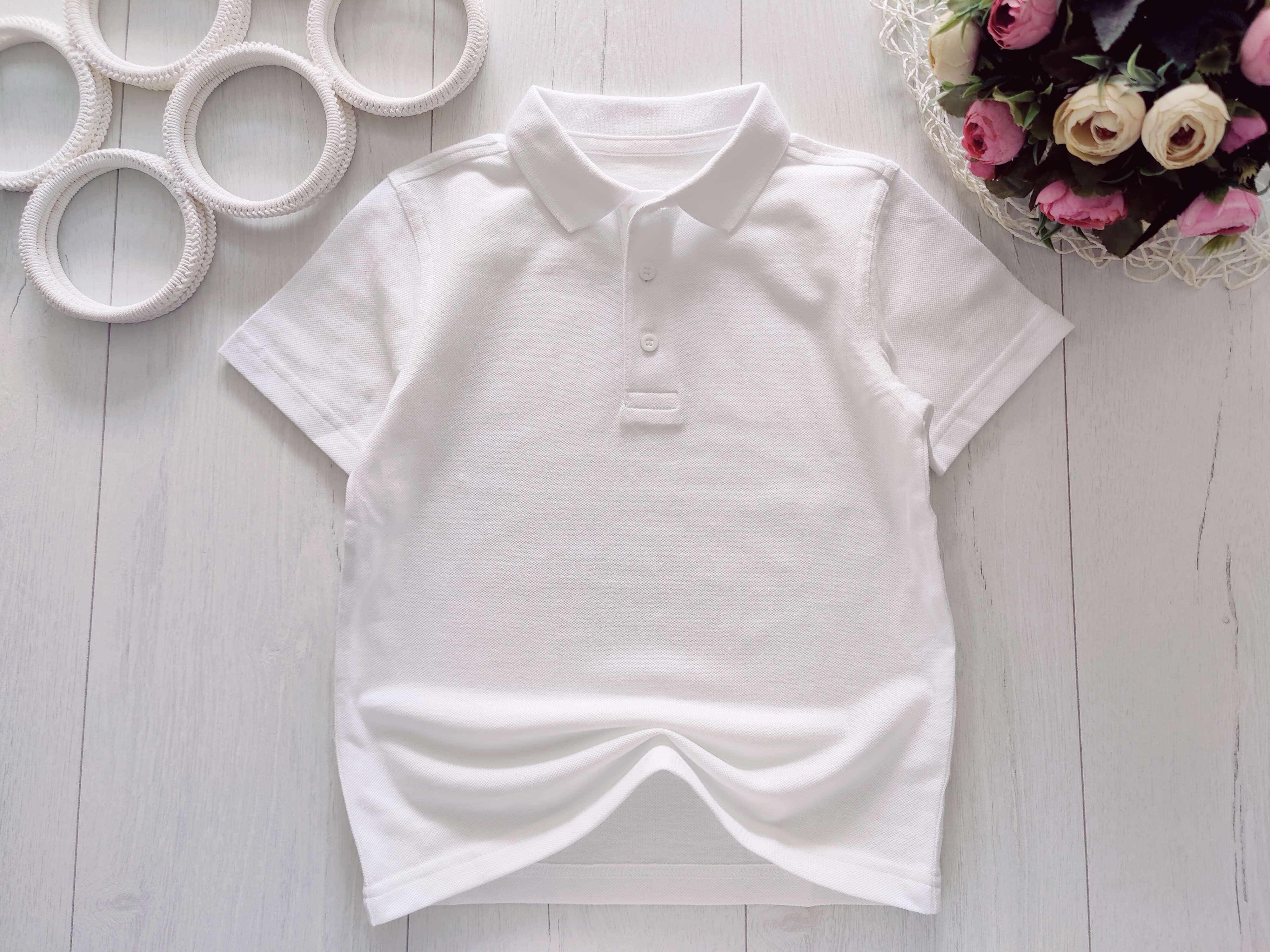 4,5 лет, рост 104,110 Новое белое поло