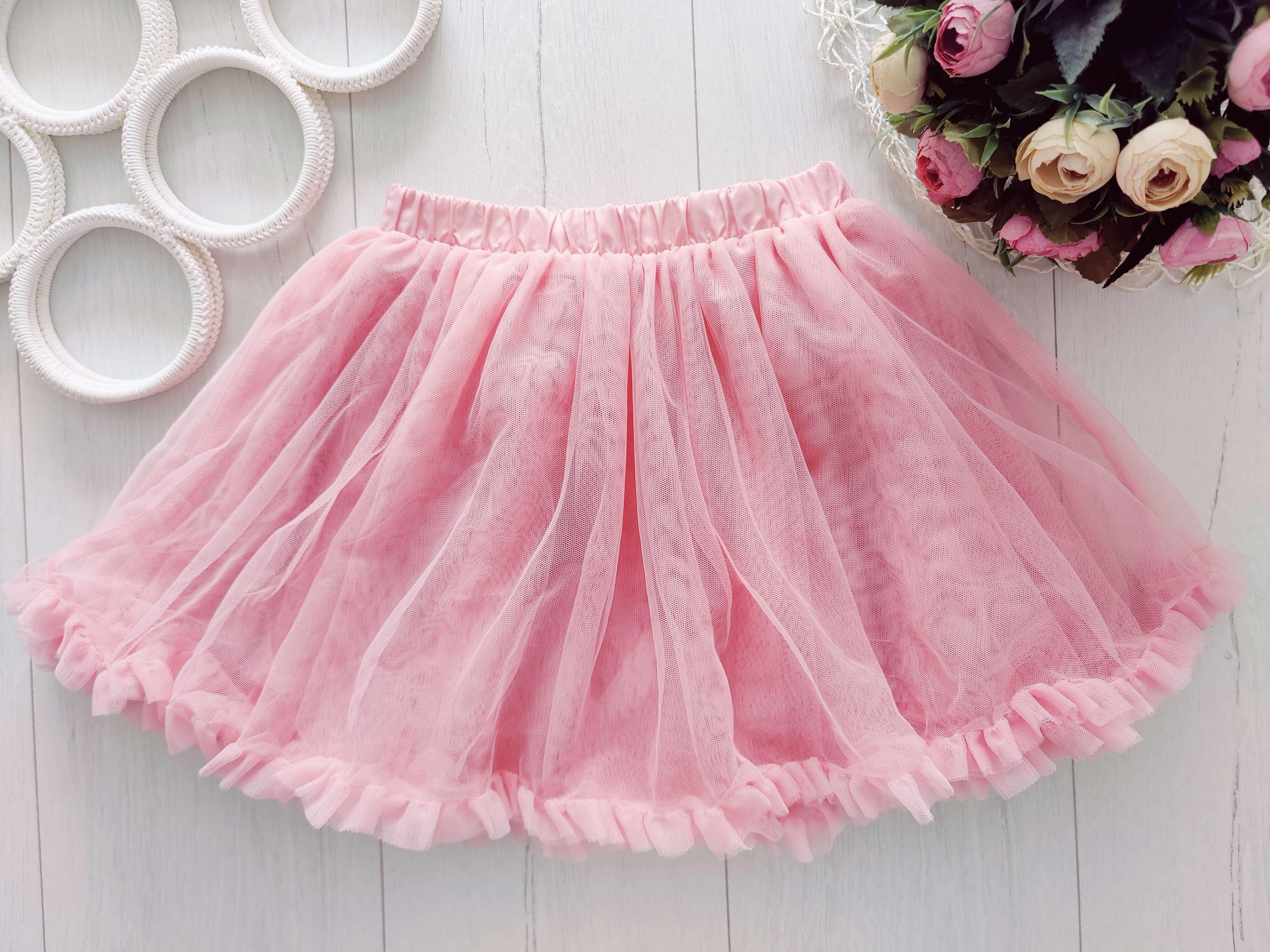 6,7 років, зріст 122 Рожева пишна спідниця фатин