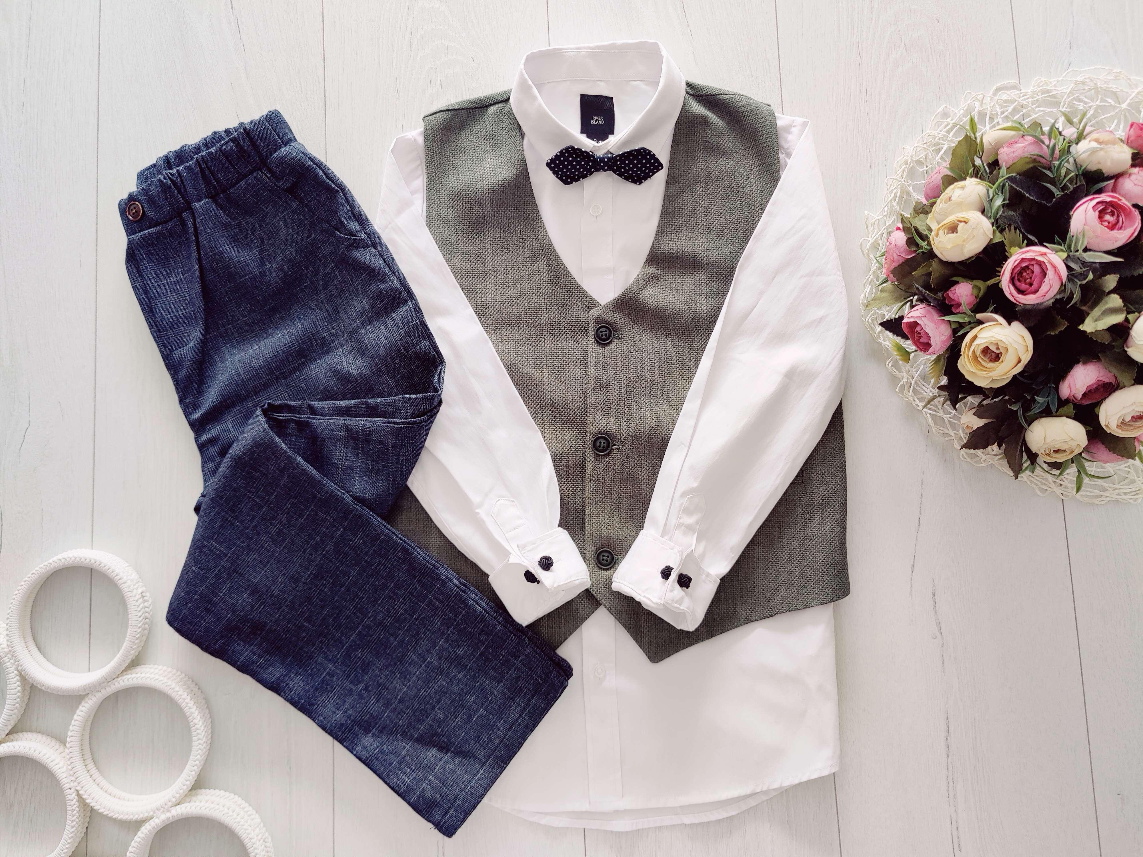 9,10 років, зріст 134,140 Жилетка штани і сорочка