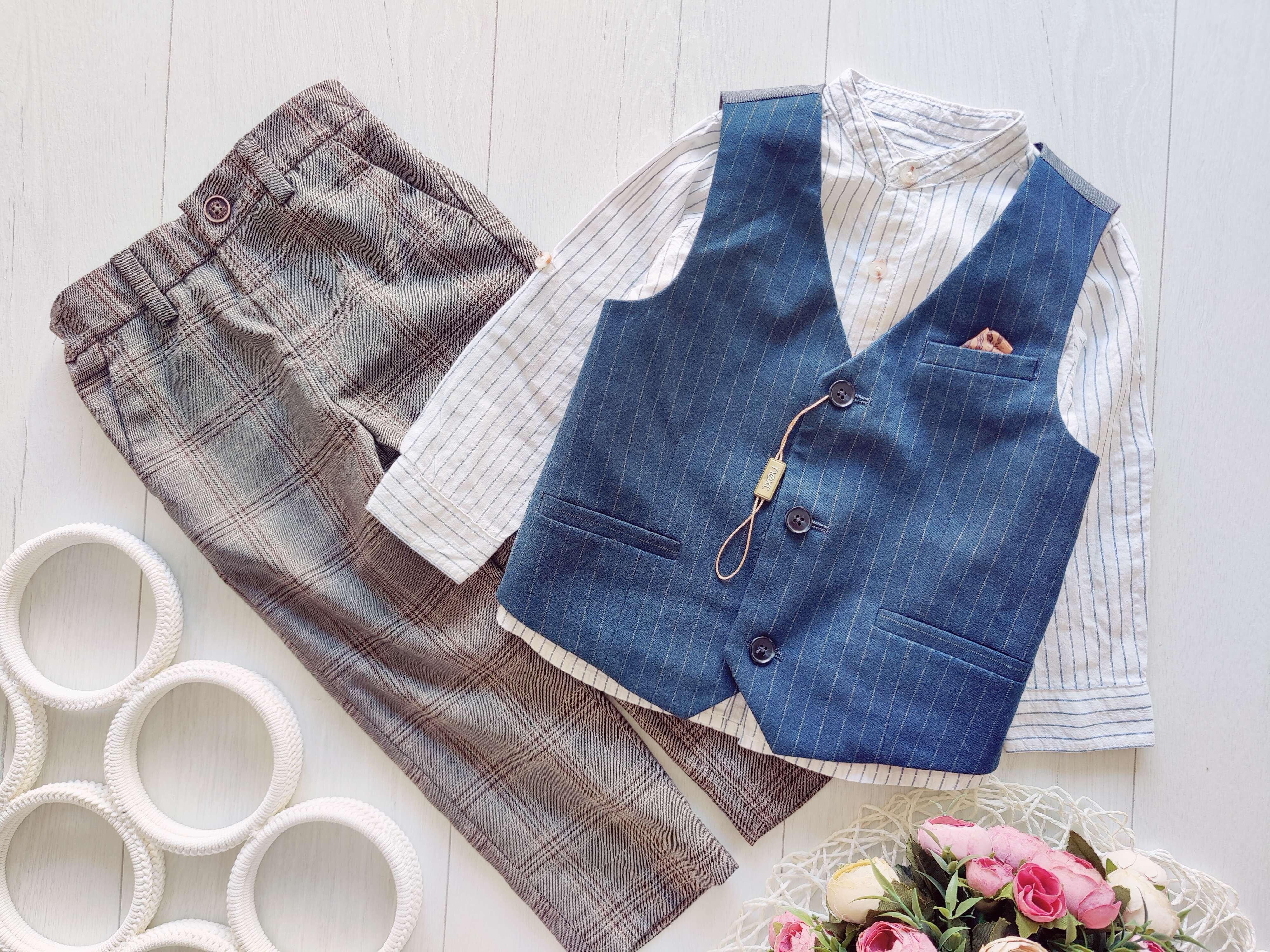 1-2 роки, зріст 86-92 Нова жилетка штани сорочка сорочка