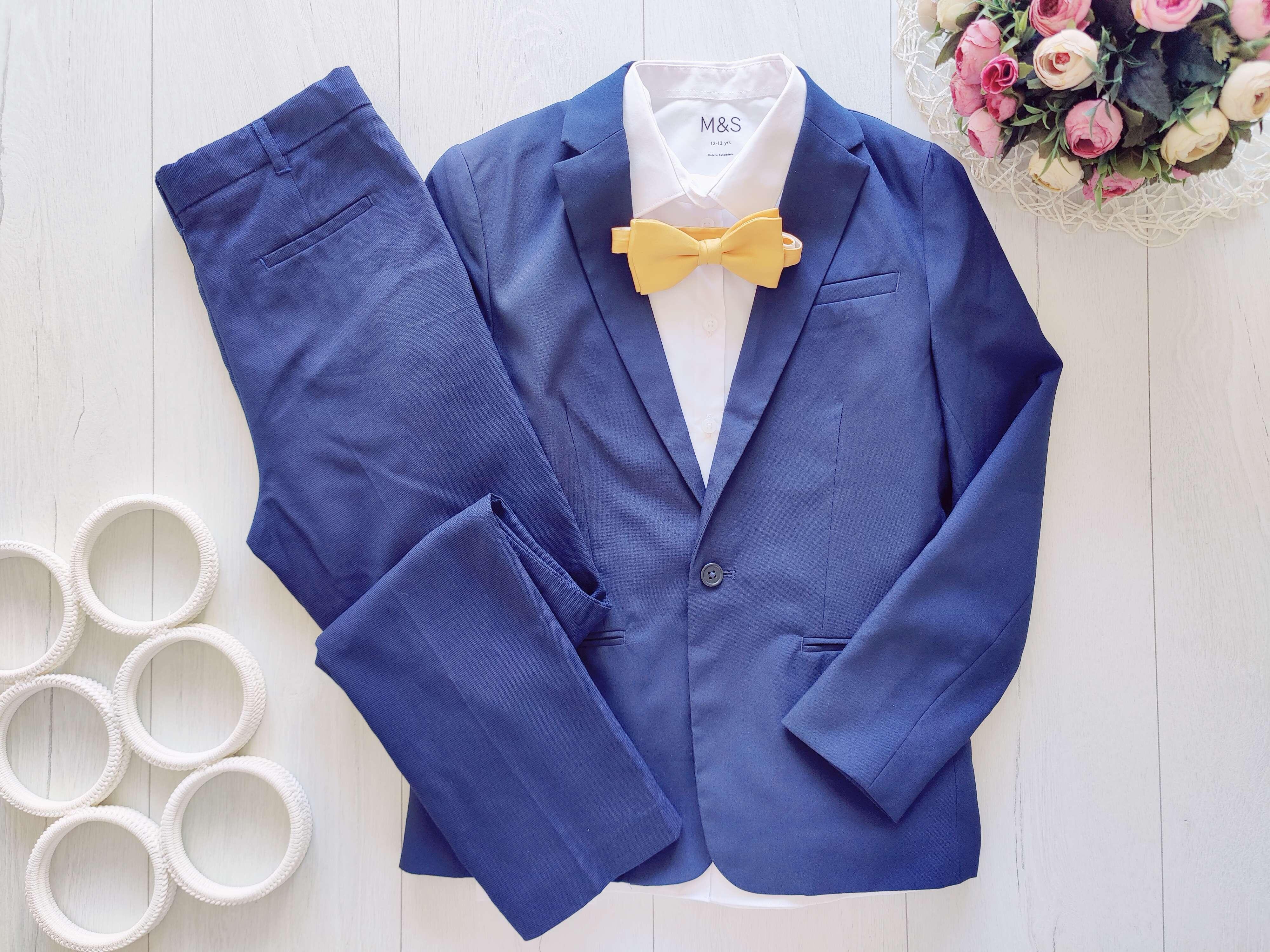 11,12 років, зріст 152,158 Піджак штани і біла сорочка