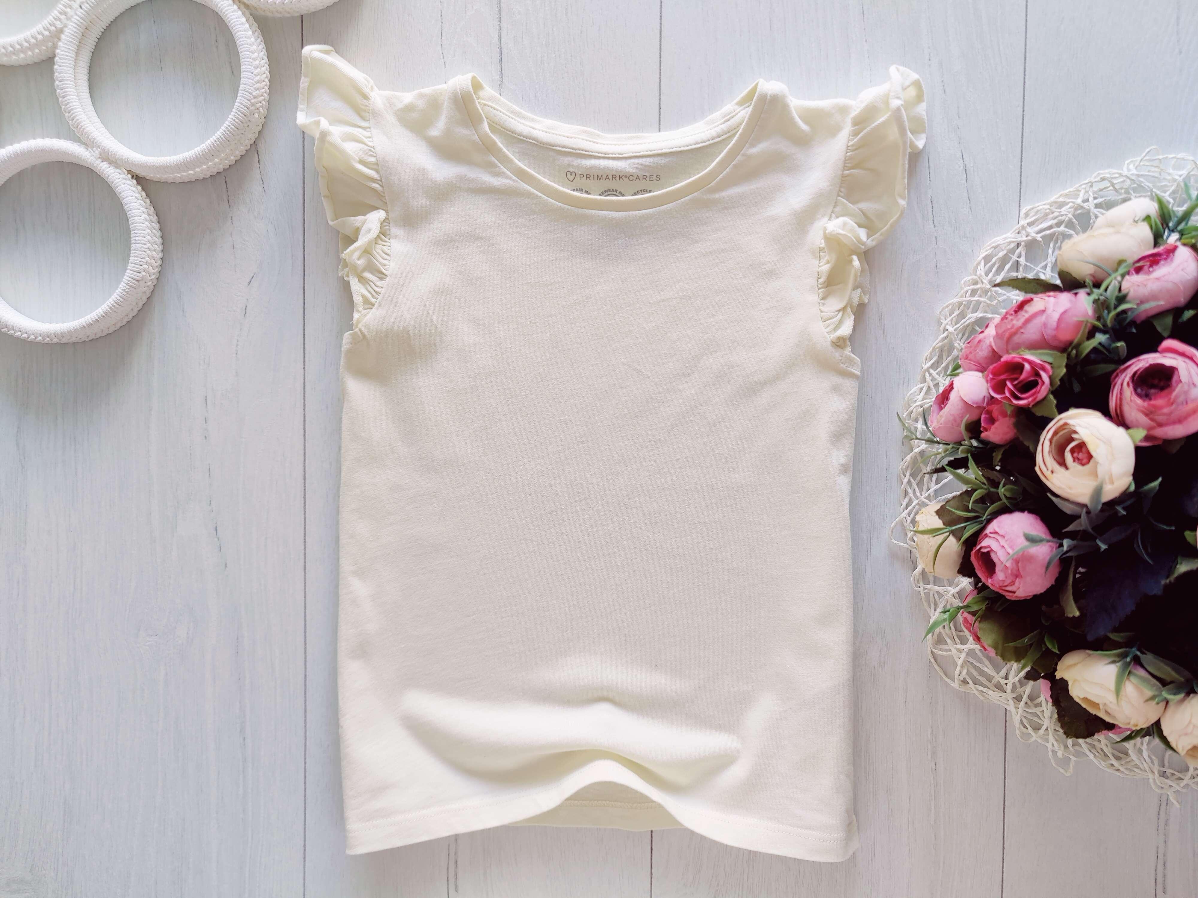 4,5 років, зріст 110 Жовта майка з рюшами