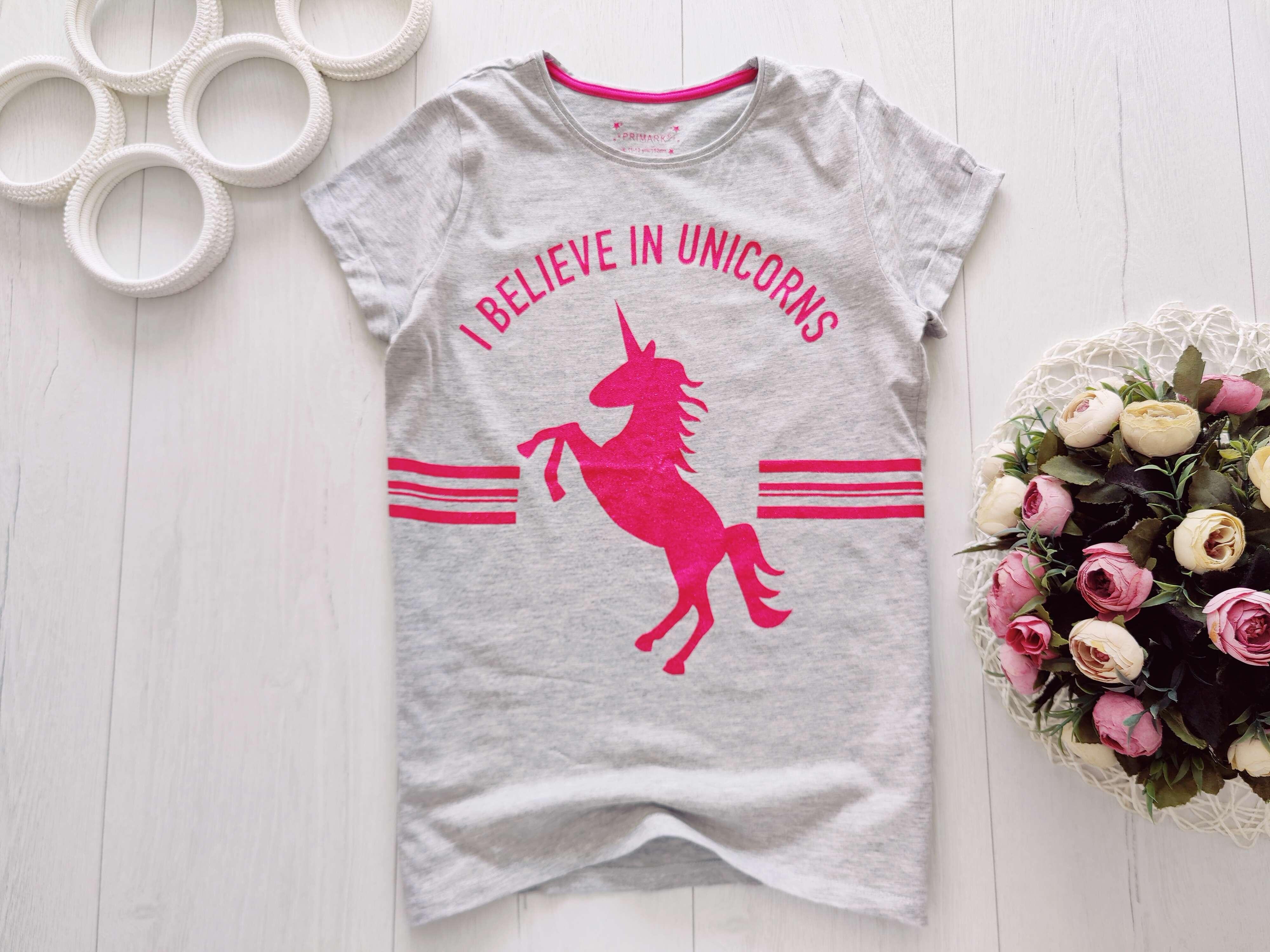 11,12 лет, рост 152 Футболка с единорогом