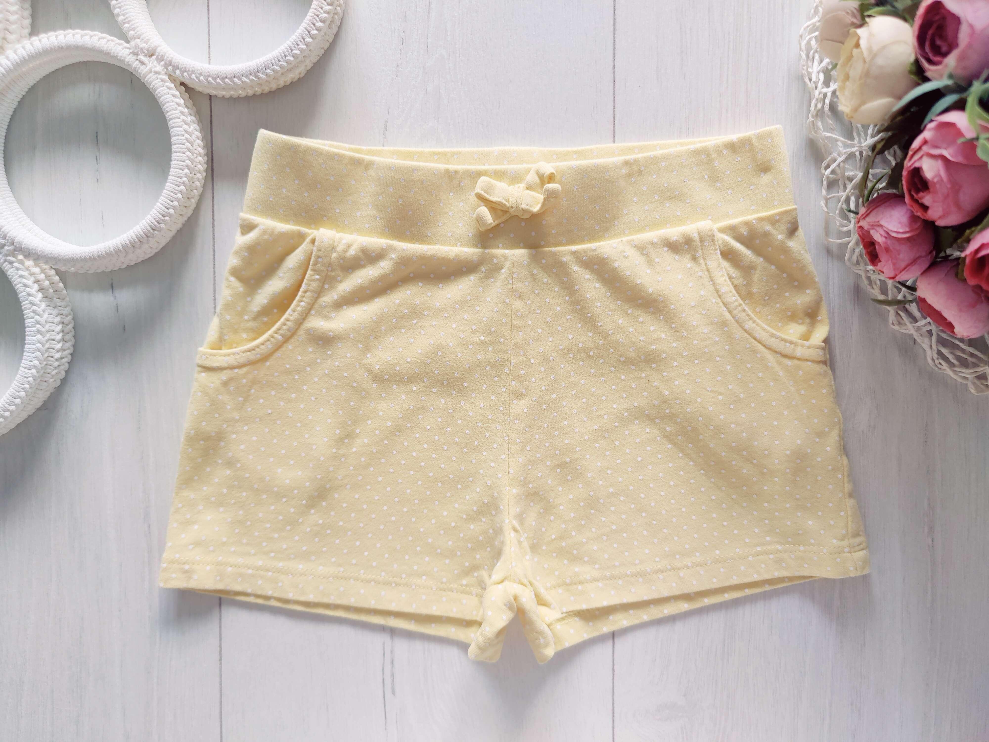 4,5 років, зріст 104,110 Жовті шорти в горошок