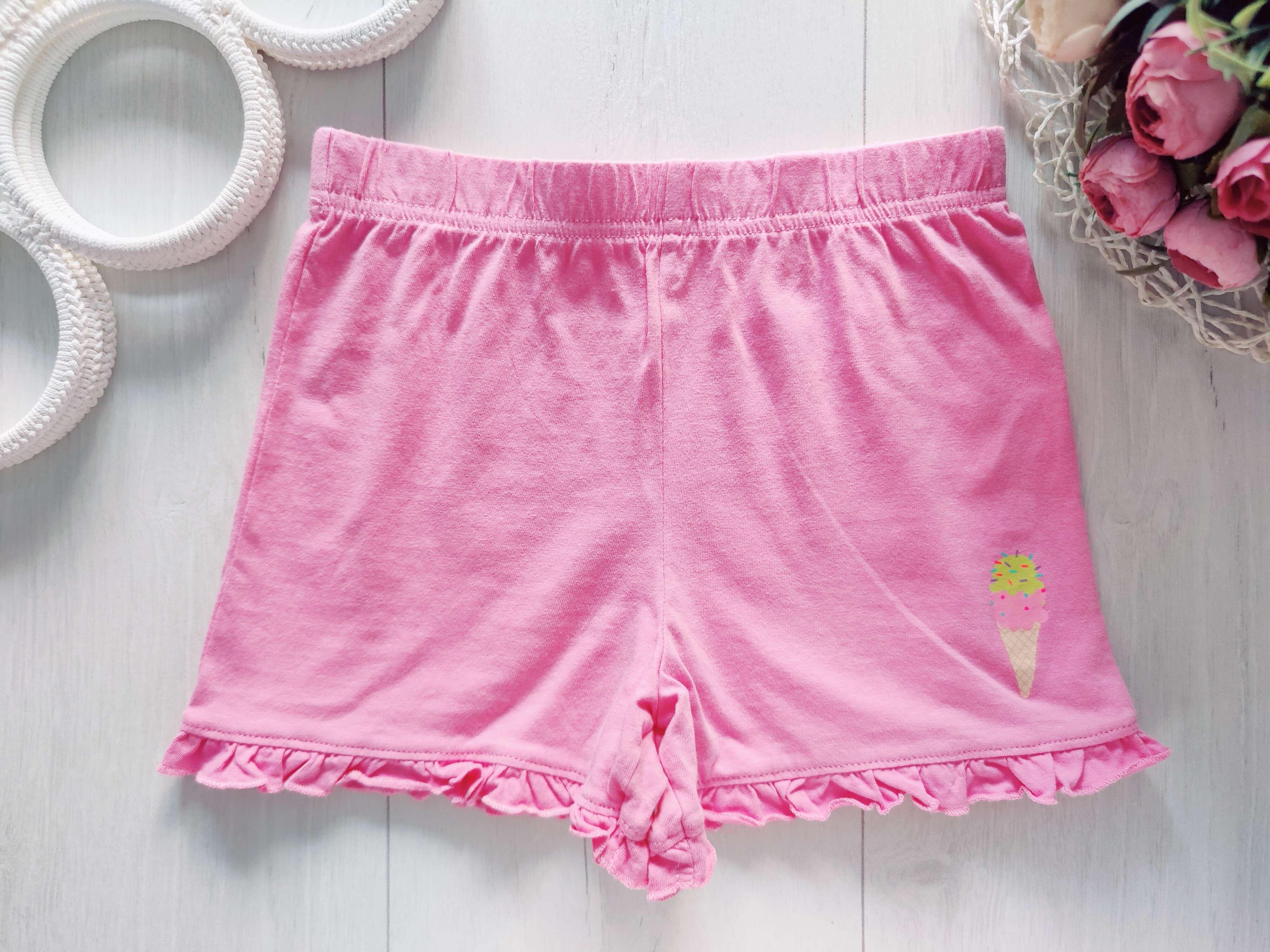5,6 років, зріст 116 Рожеві трикотажні шорти