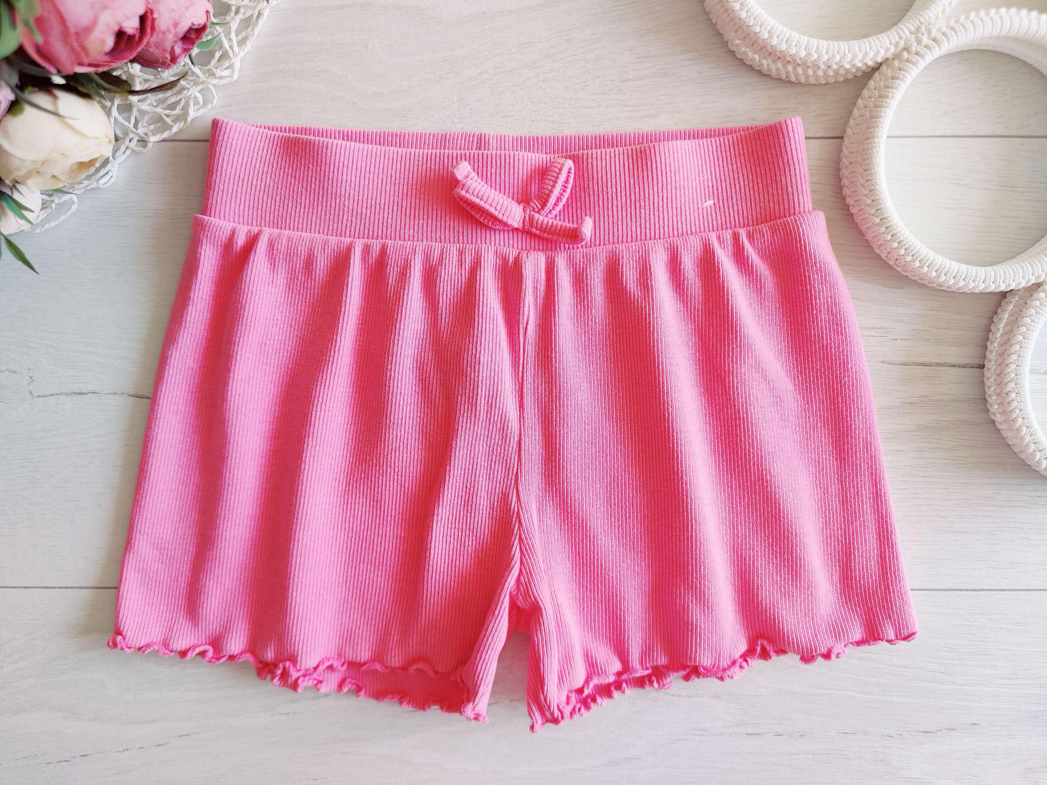 4,5 років, зріст 110 Рожеві шорти в рубчик котон