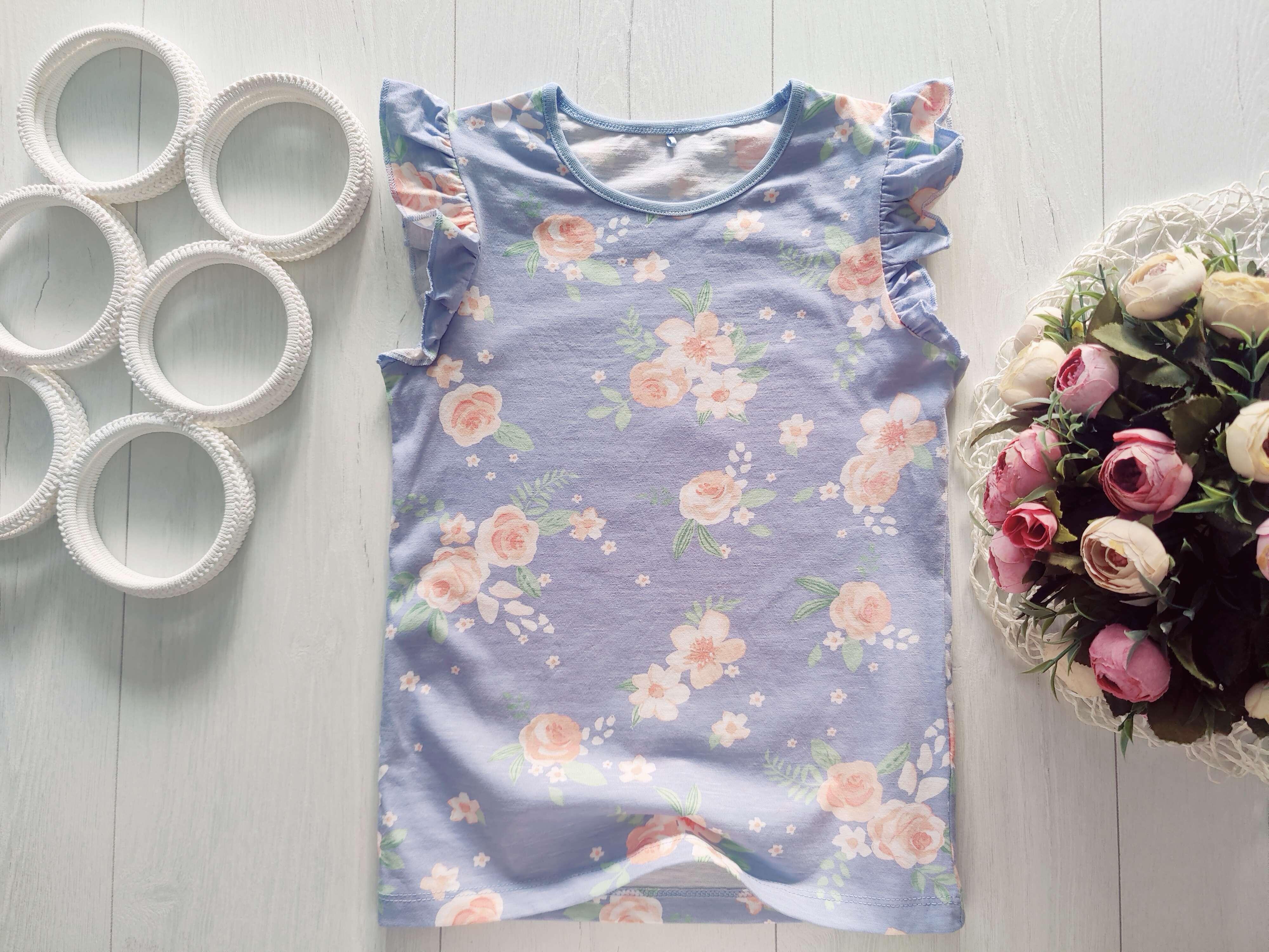 7,8 років, зріст 122,128 Квіткова футболка