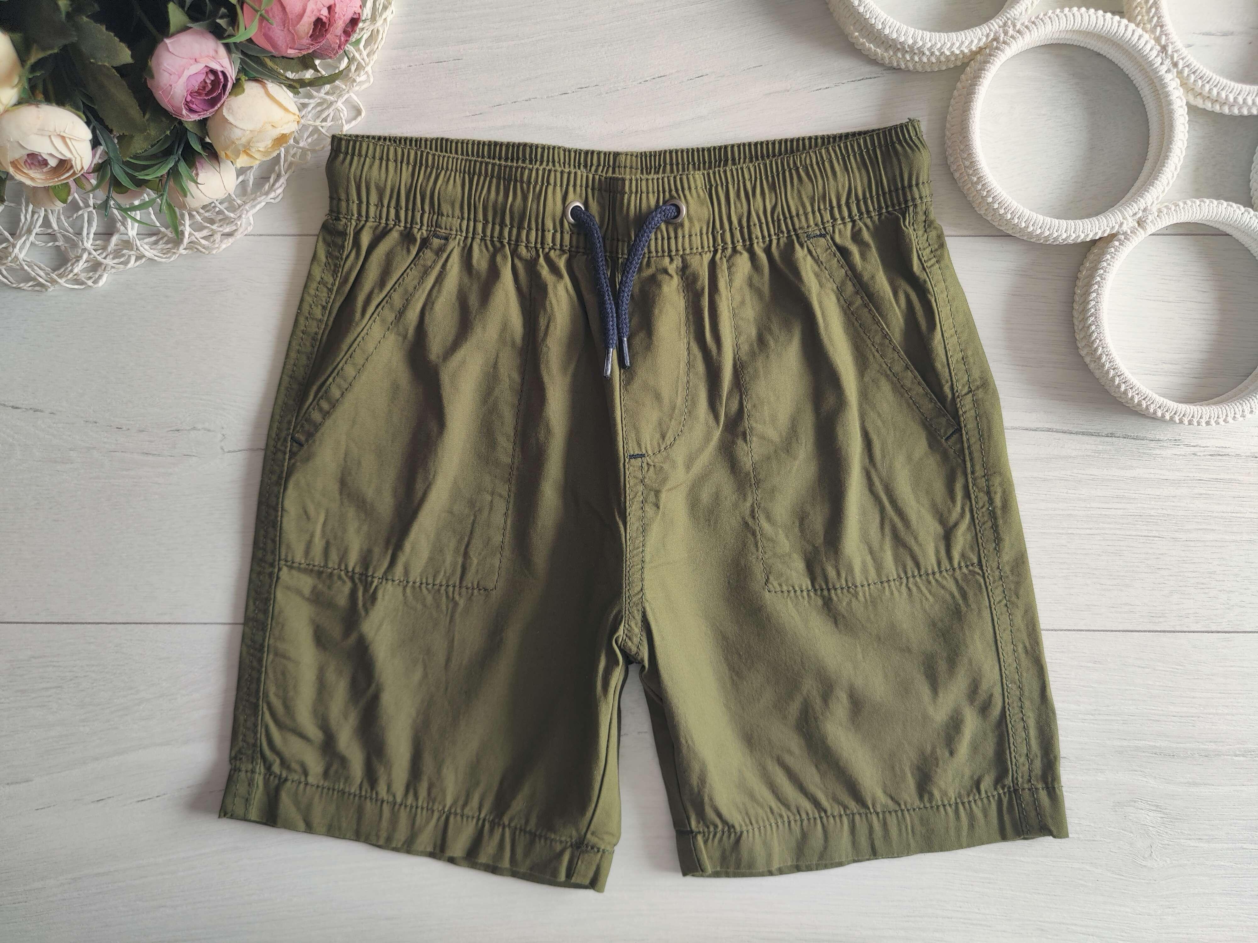 7,8 років, зріст 122,128 Шорти для хлопчика хакі котон