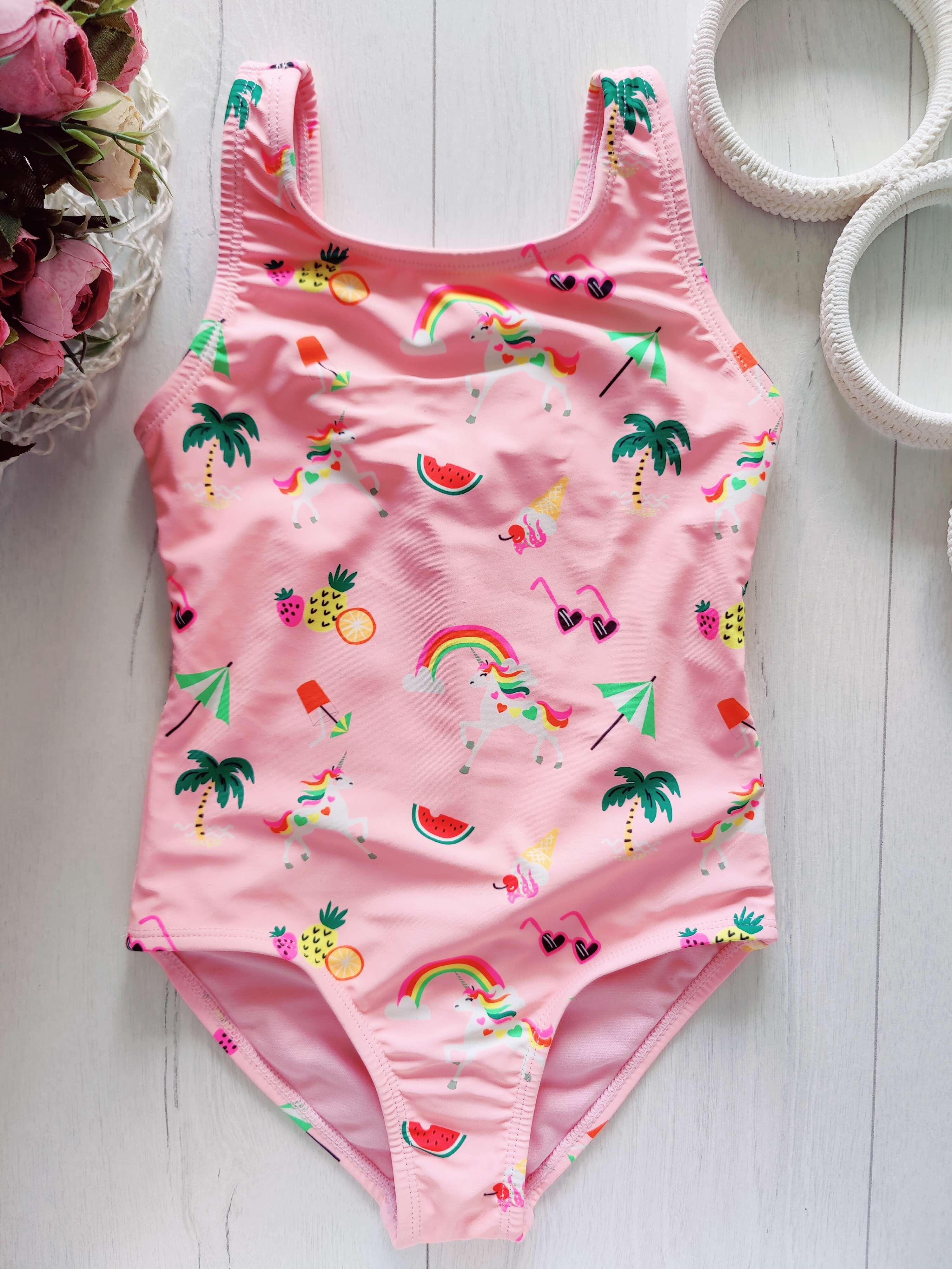 7 лет, рост 122 Красивый детский купальник с пони