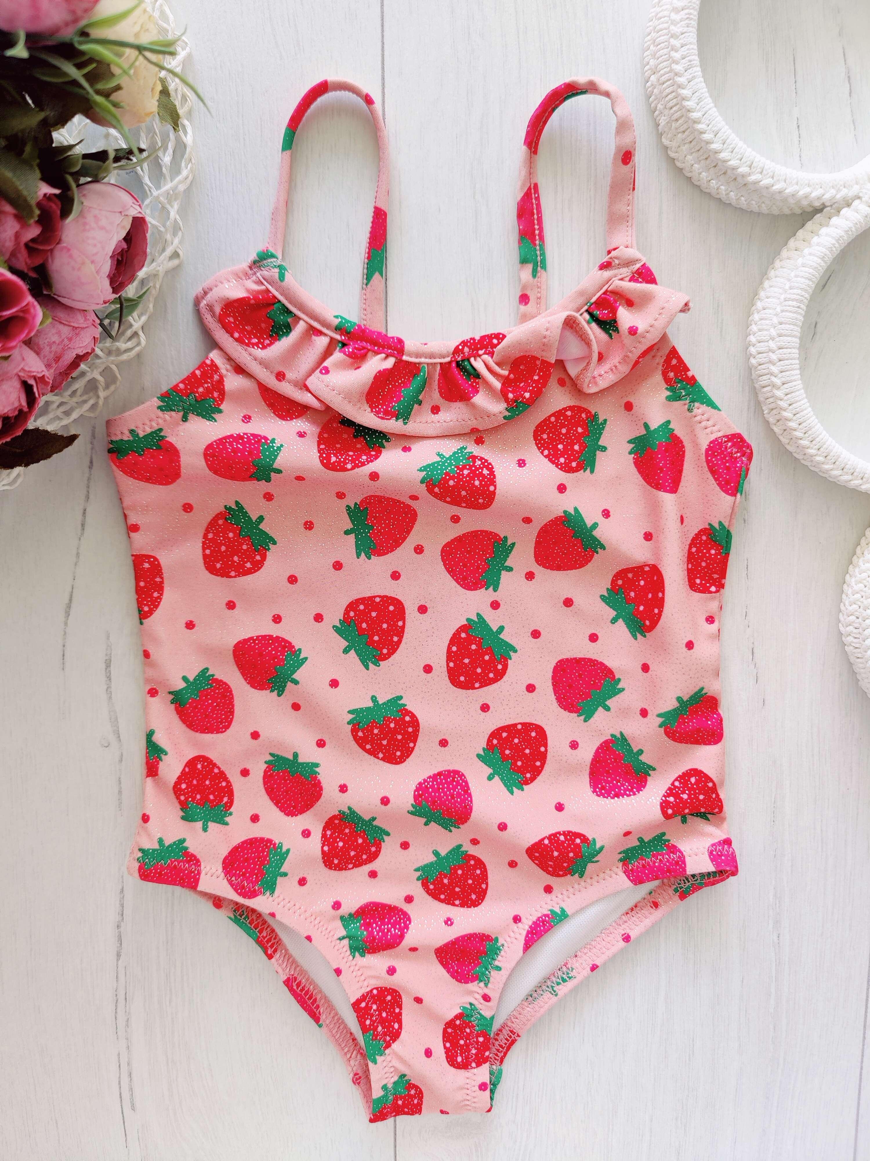 18,24 міс, зріст 86,92 Гарний дитячий купальник у полуничках