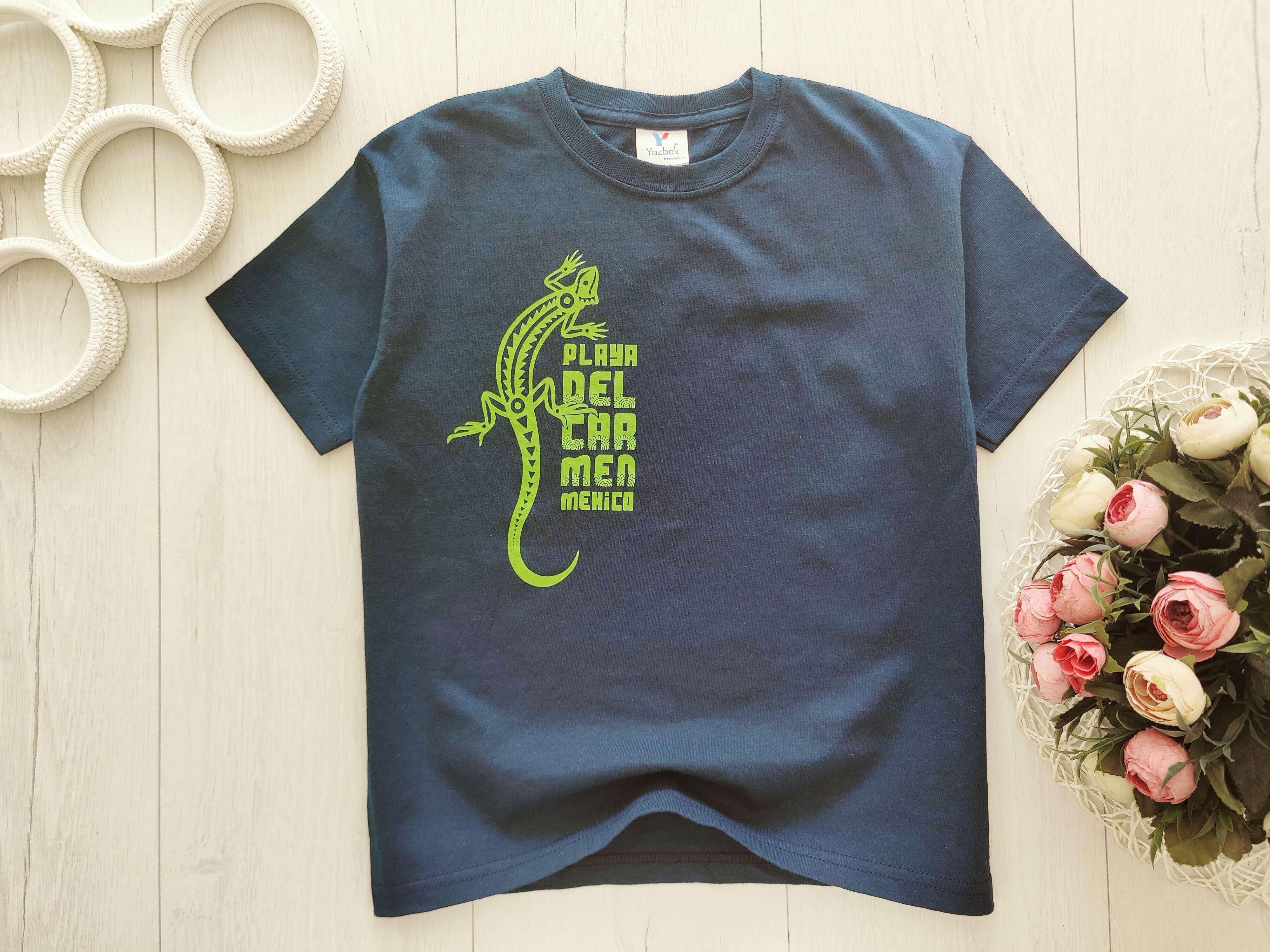 7,8 лет, рост 122,128 Футболка с ящирицей