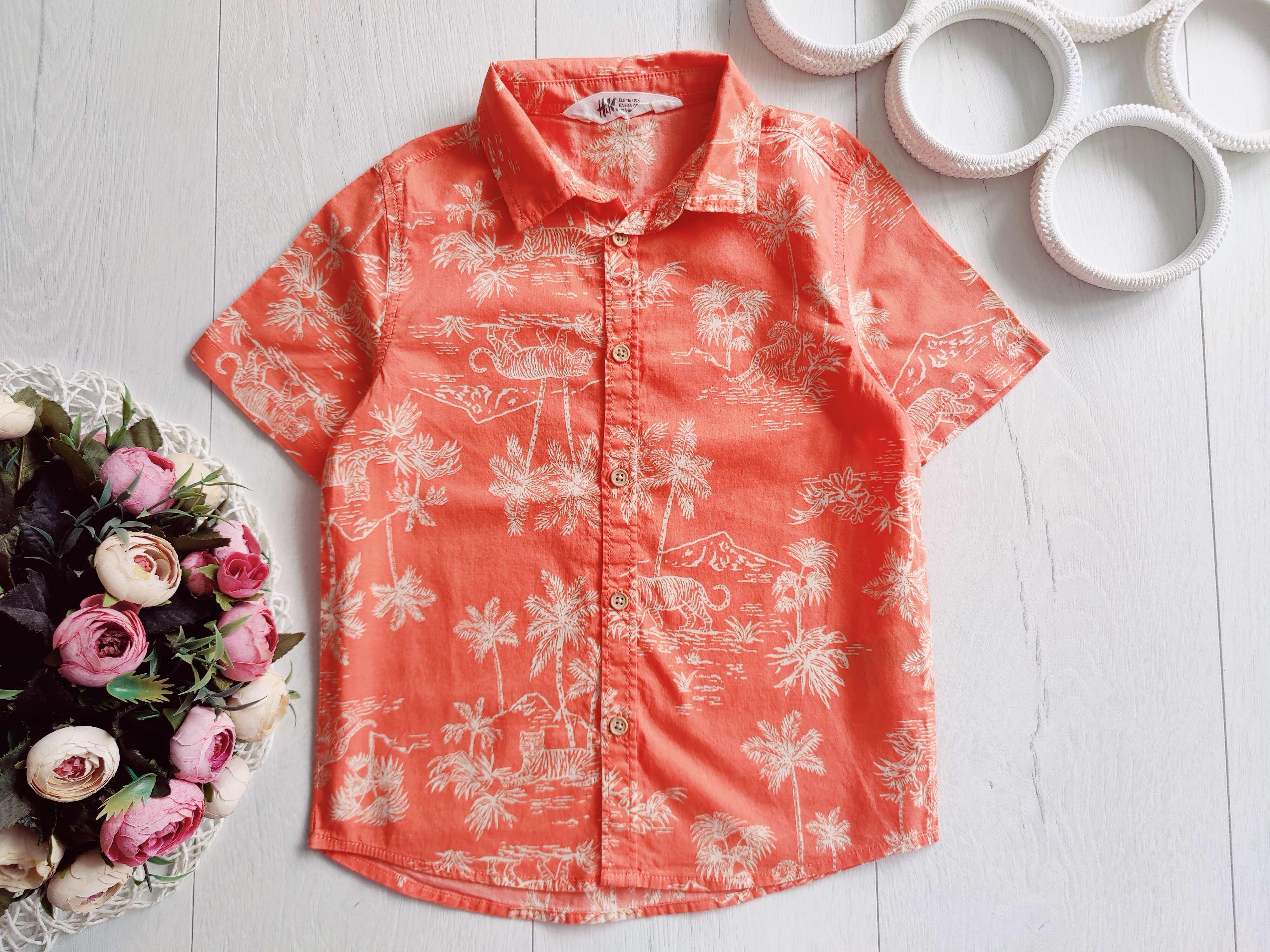 5,6 лет, рост 116 Гавайская рубашка
