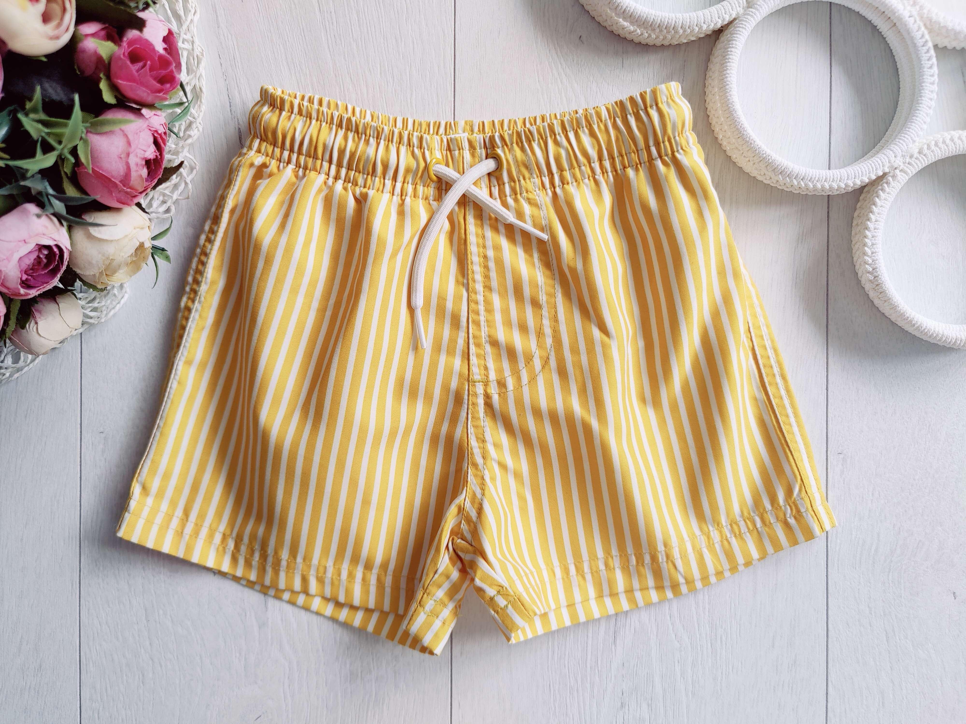 18,24 міс, зріст 86,92 Шорти в жовто-білу смужку
