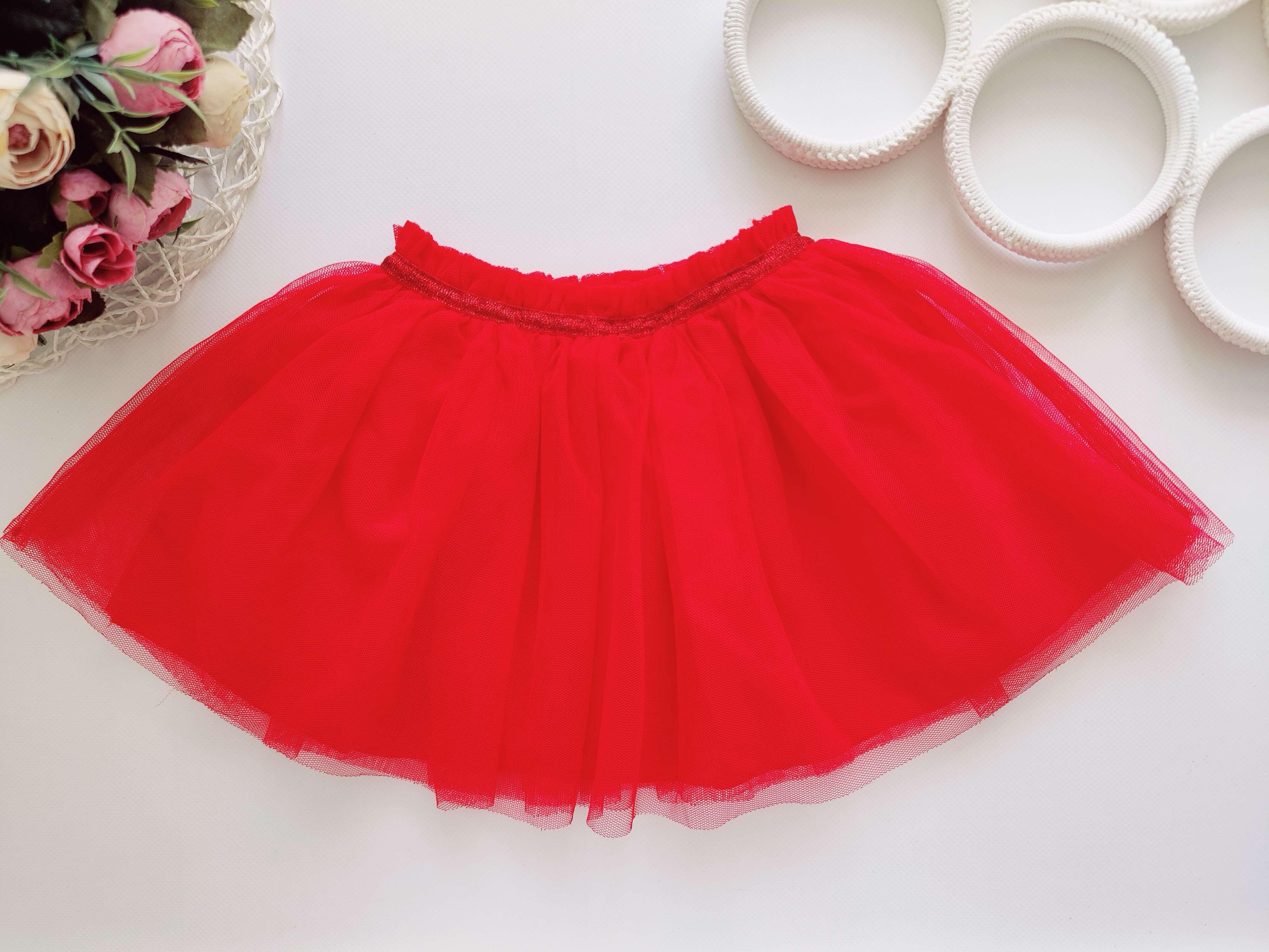 18,24 мес, рост 92 Красная юбка фатин
