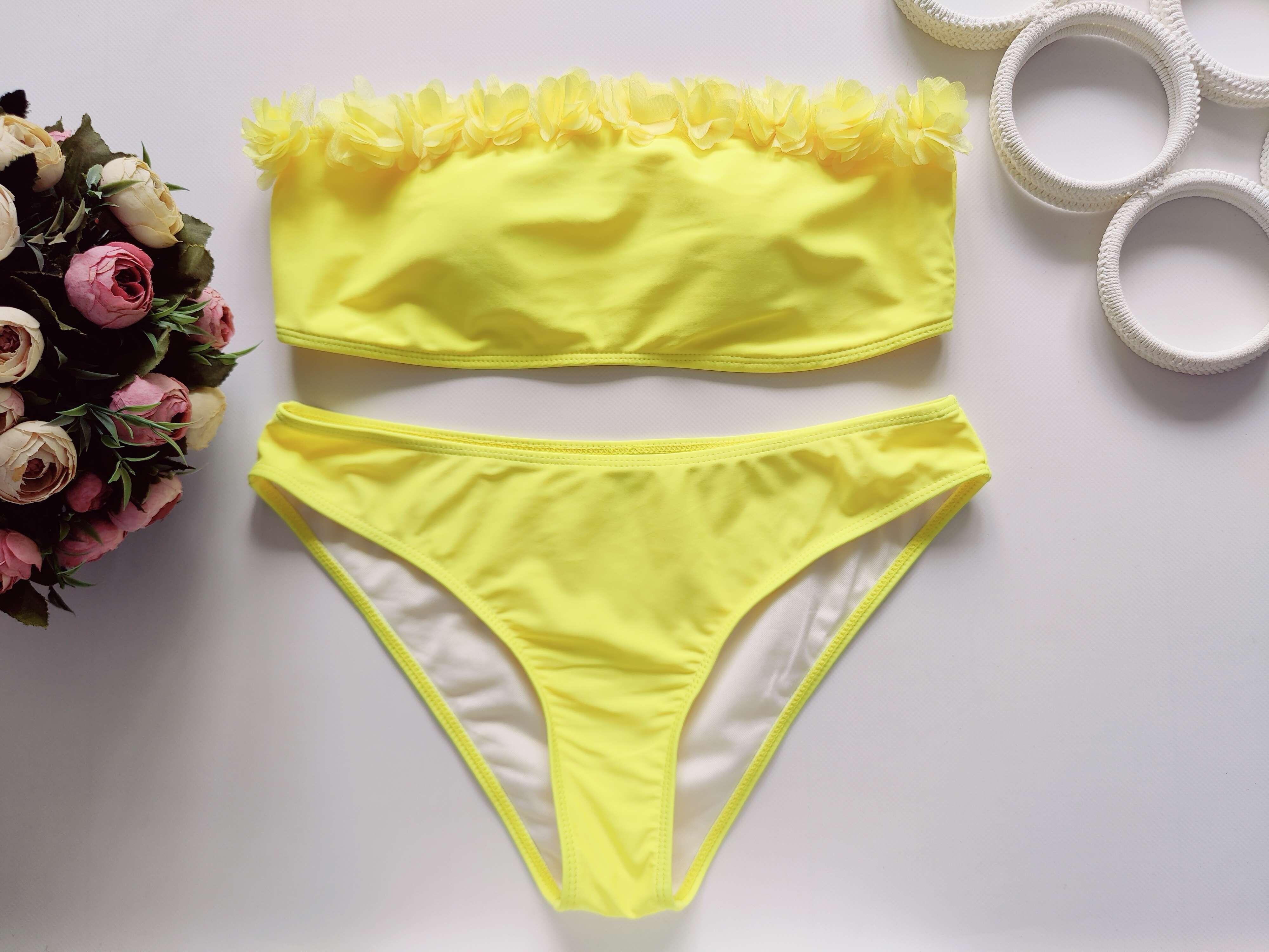 L Жовтий роздільний купальник