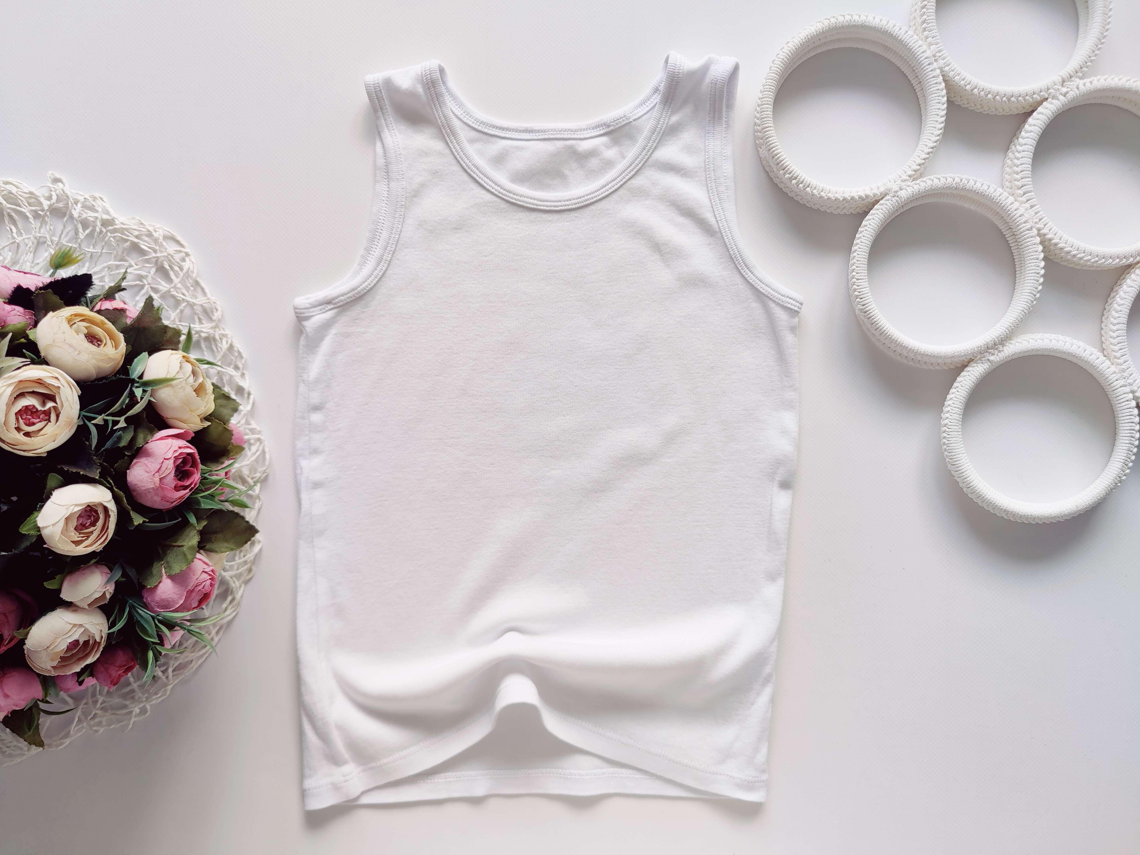 6,7 років, зріст 122 Біла дитяча майка