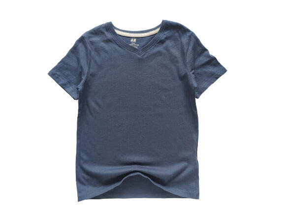 6,8 років, зріст 122,128 Однотонна синя футболка