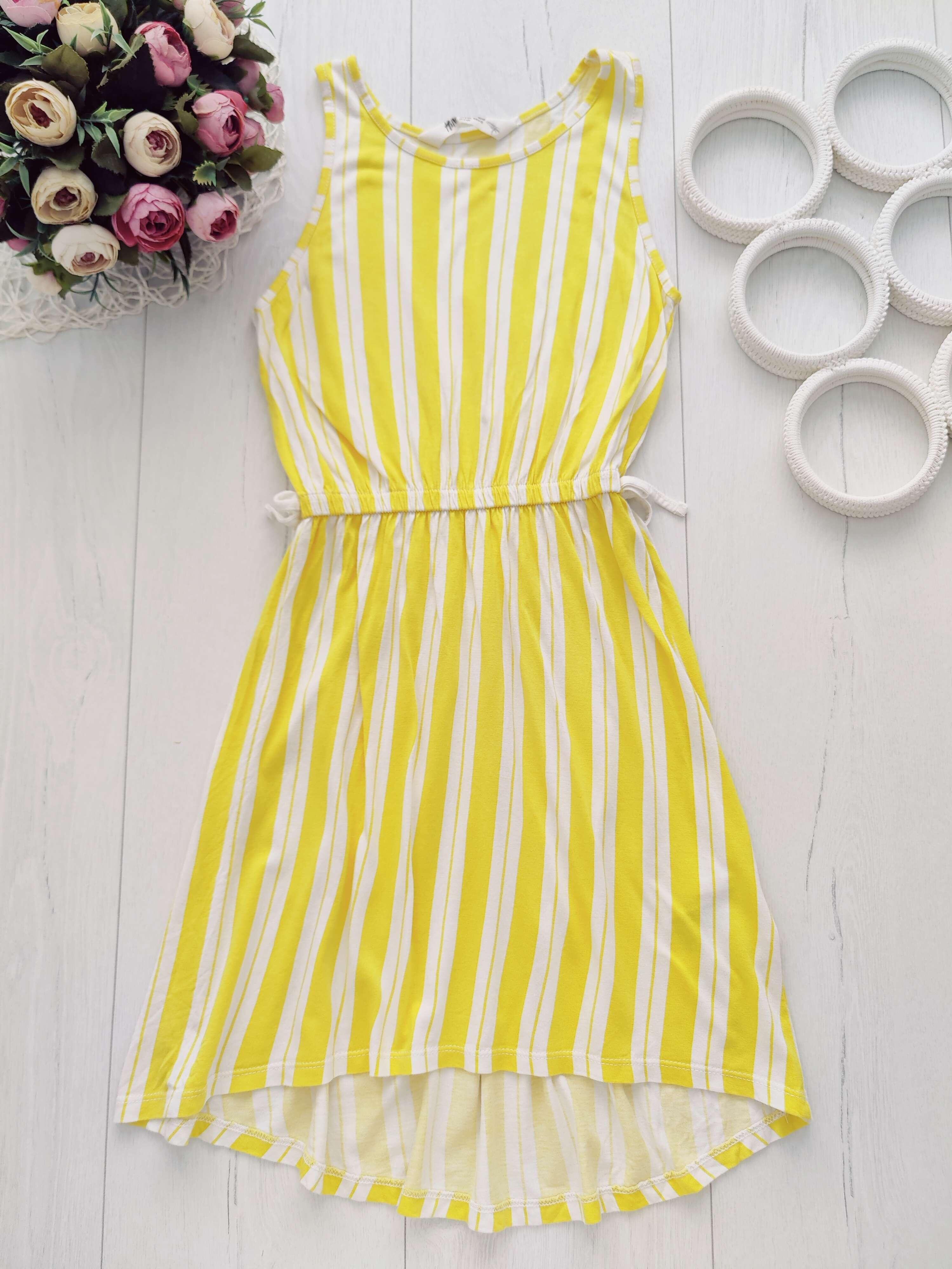 8,10 років, зріст 134,140 Лимонний літній сарафан, віскоза