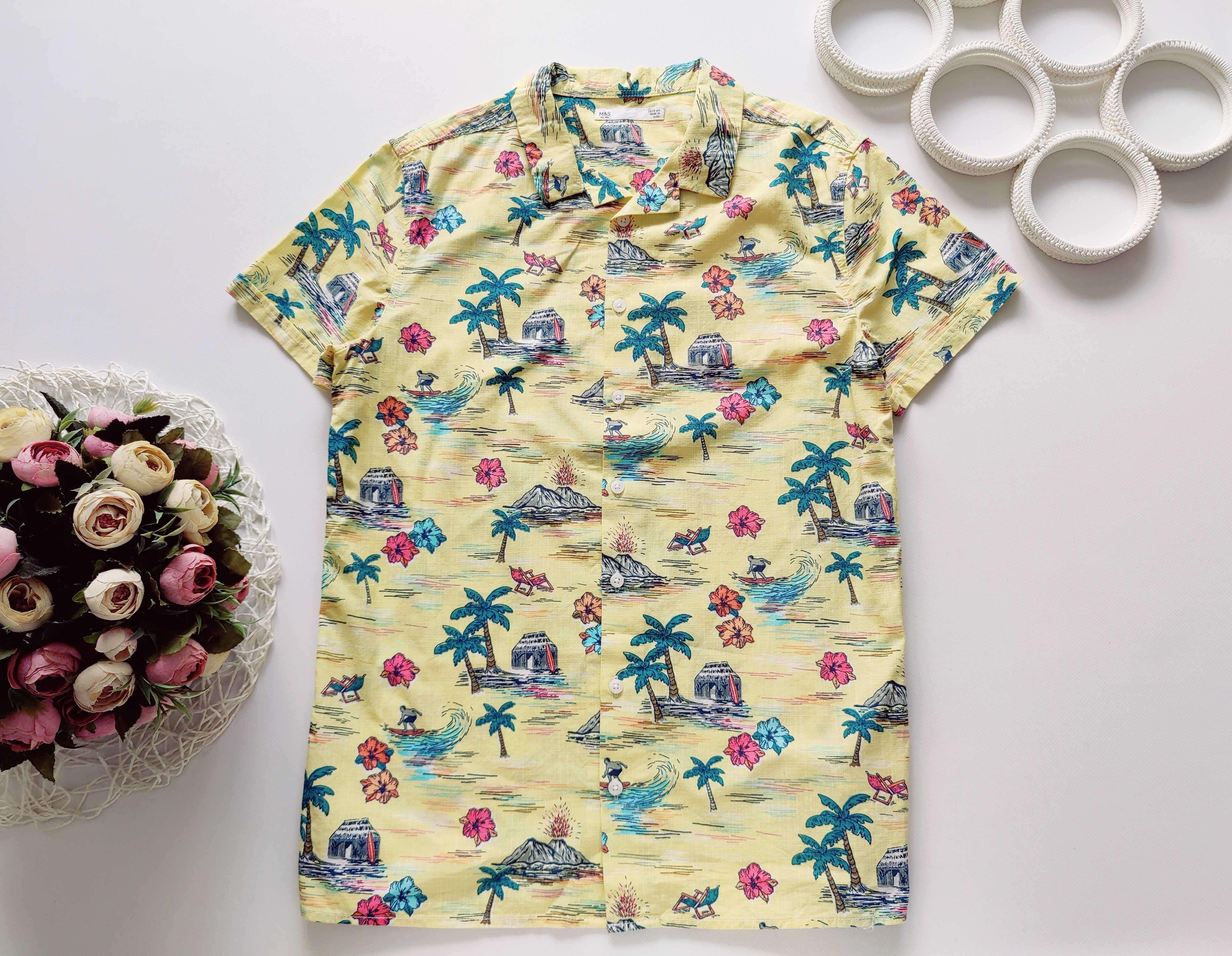 12,13 лет, рост 152,158 Гавайская рубашка