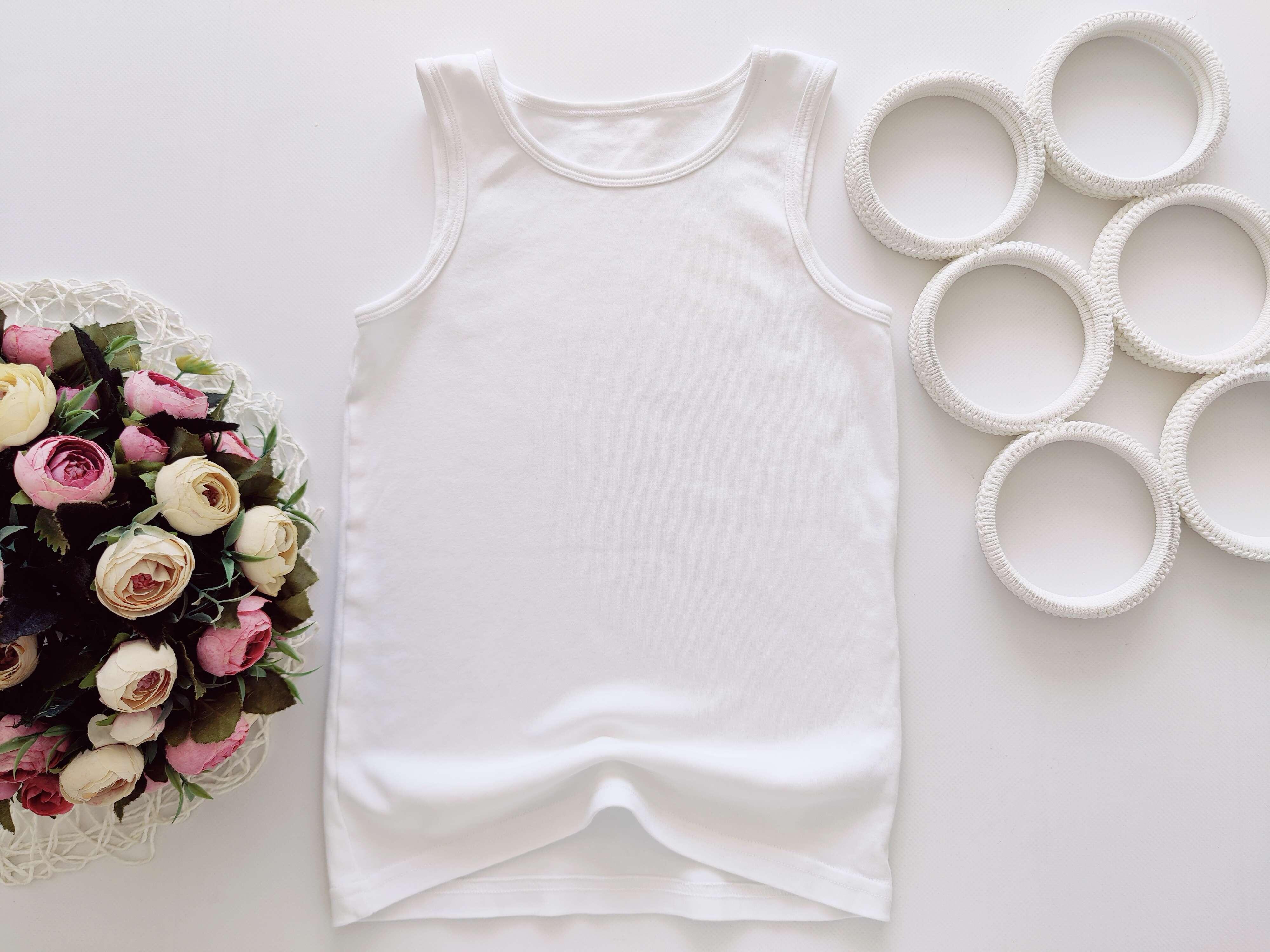 10,11 років, зріст 140,146 Біла дитяча майка