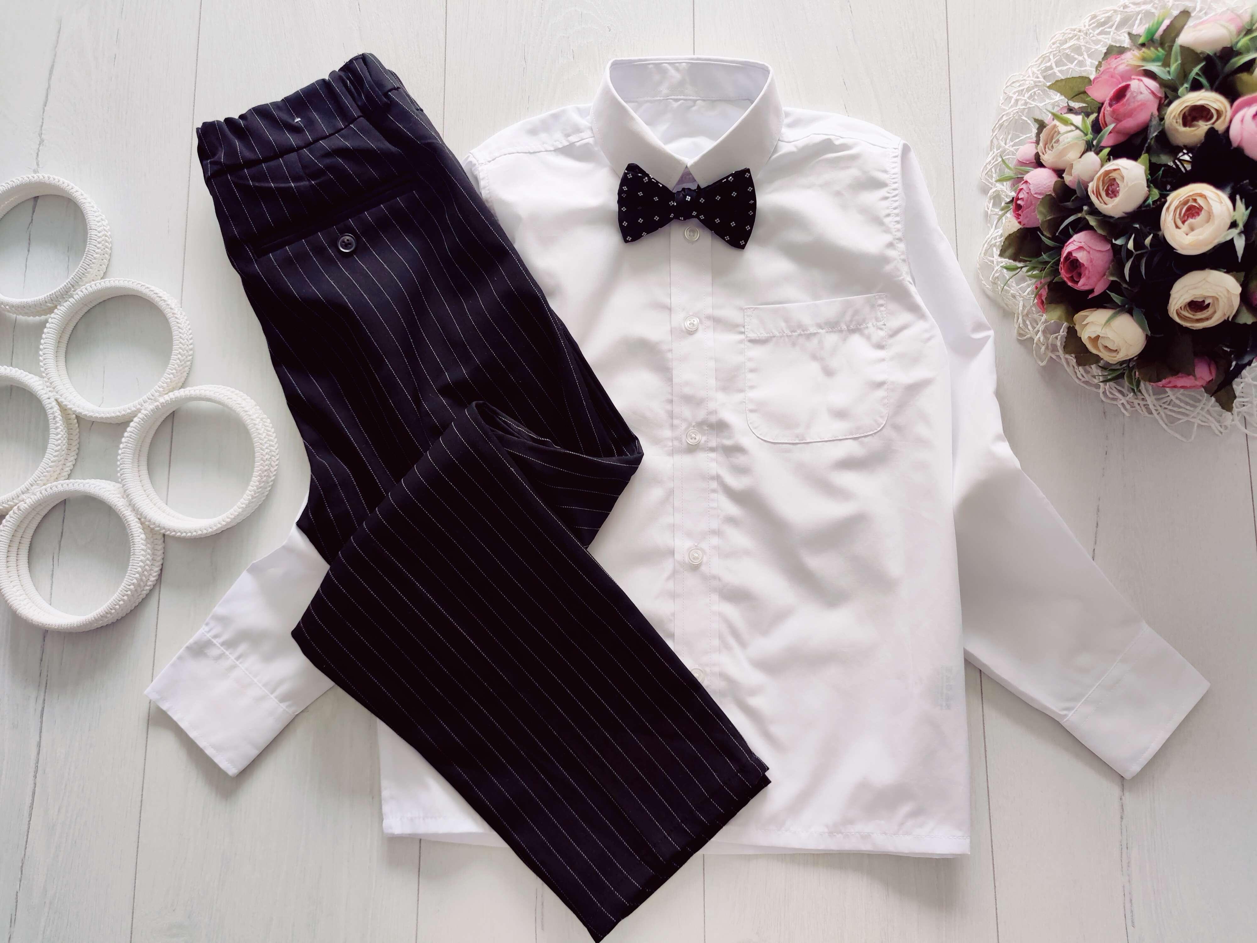 10,11 років, зріст 140,146 Нова біла сорочка і стильні штани