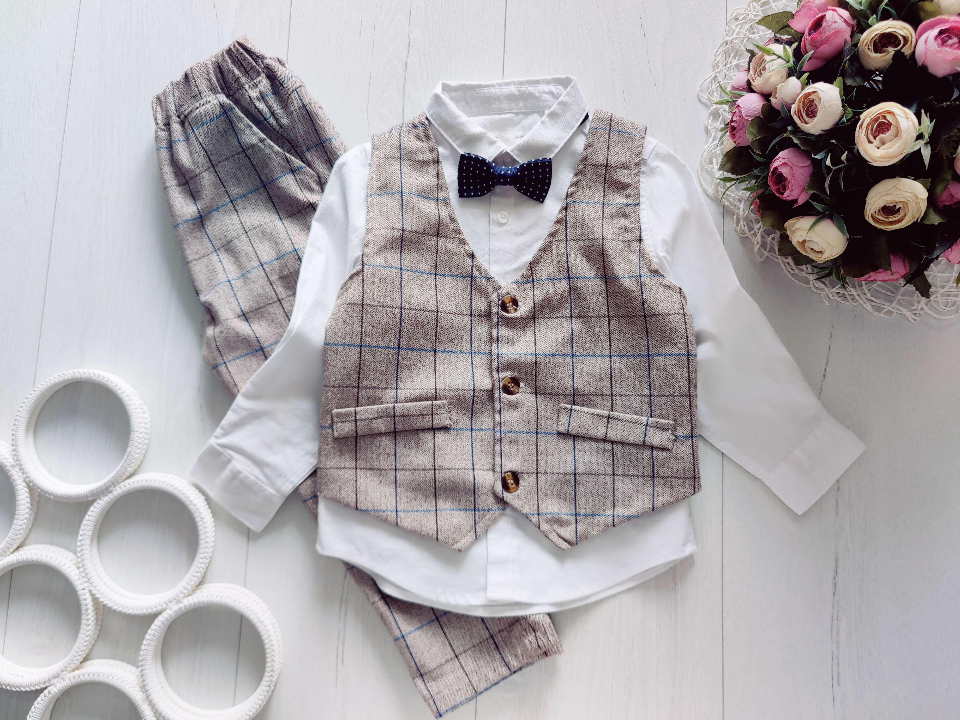 2,3 роки, зріст 98 Гарний брючний костюм і біла сорочка