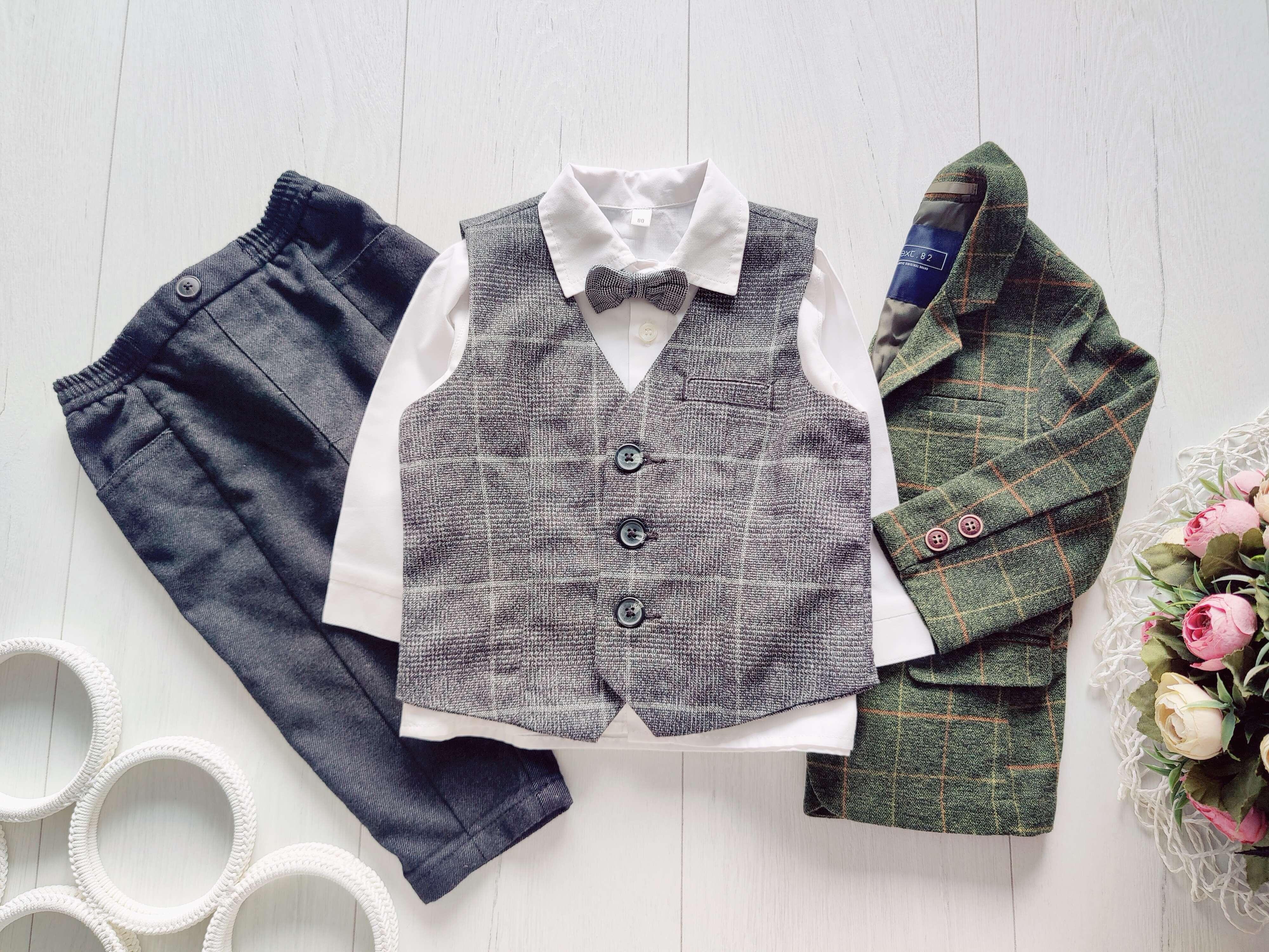 9,12 мес, рост 80 Нарядный брючный костюм комплект