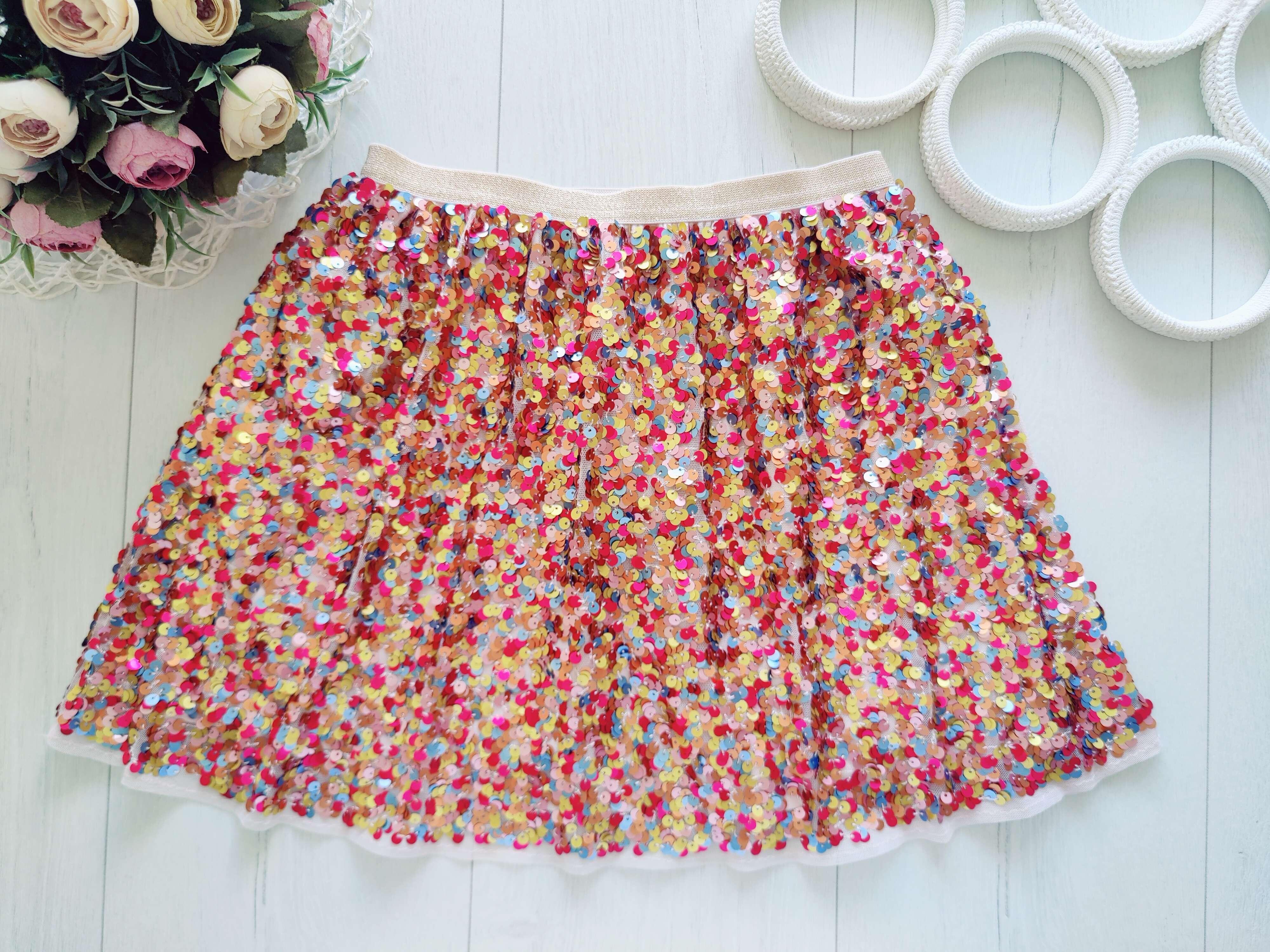 9,10 років, зріст 140 Спідниця в паєтках