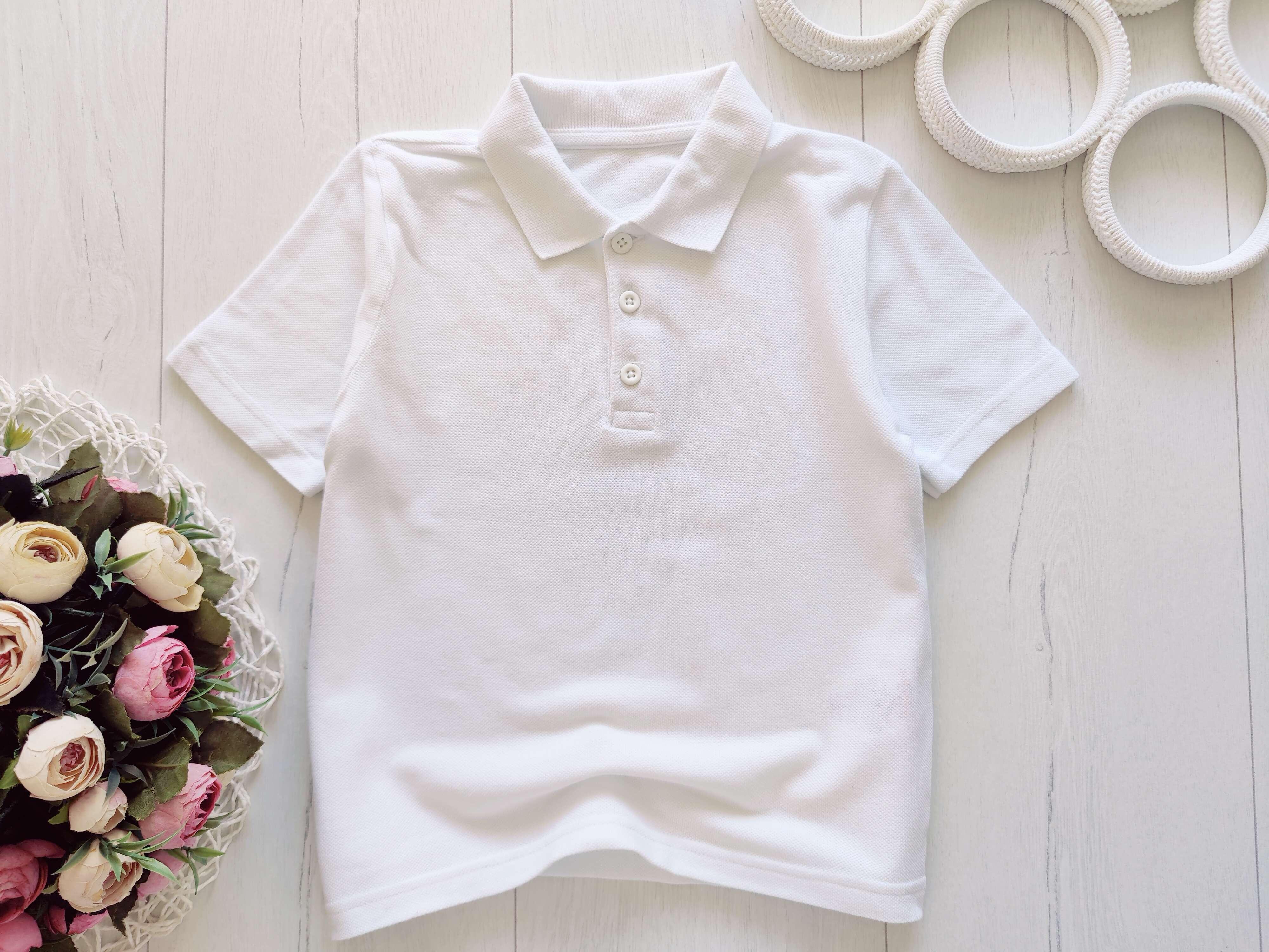 5 лет, рост 110 Белое поло