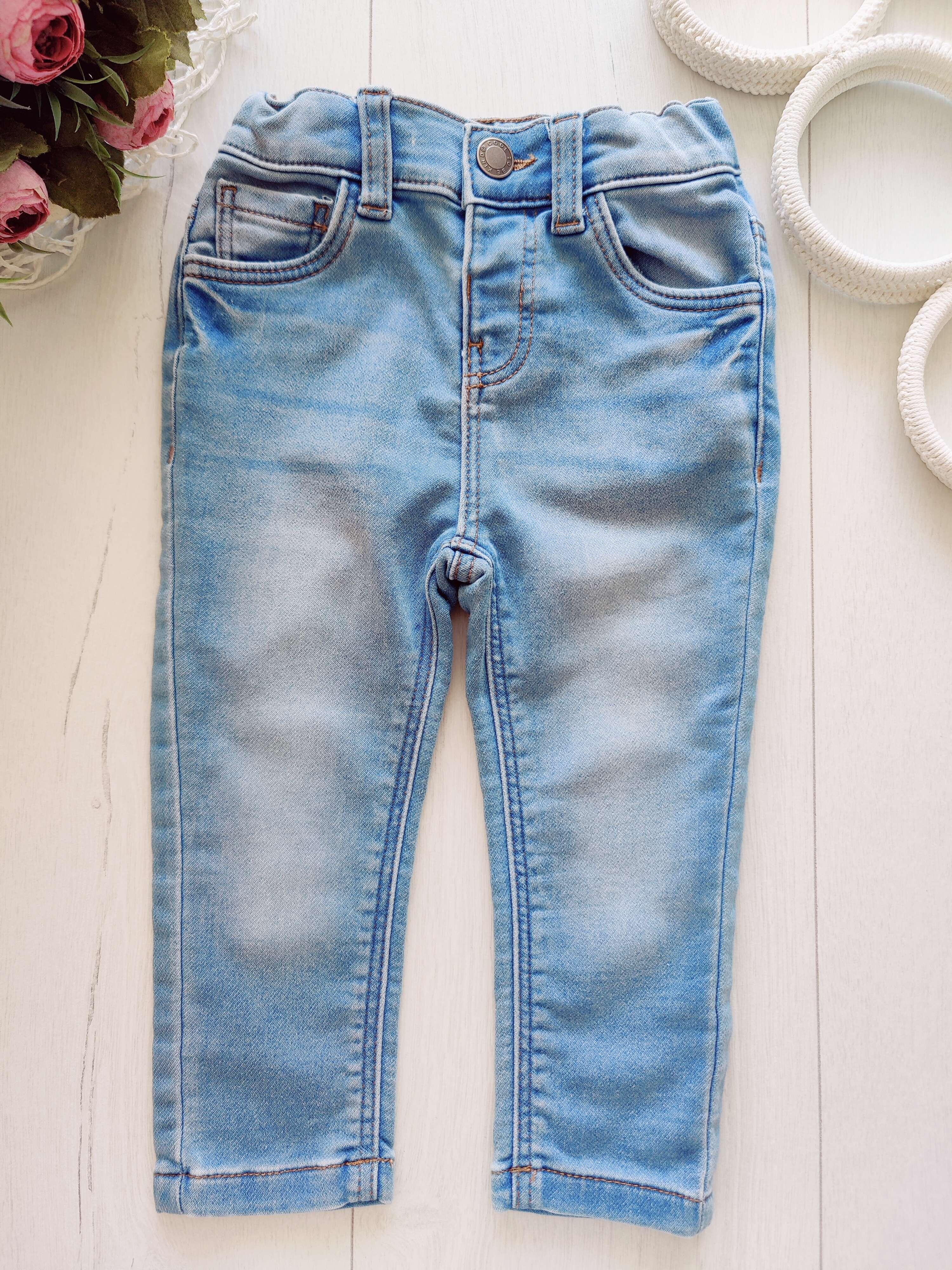 12,18 міс, зріст 86 М'які блакитні дитячі джинси