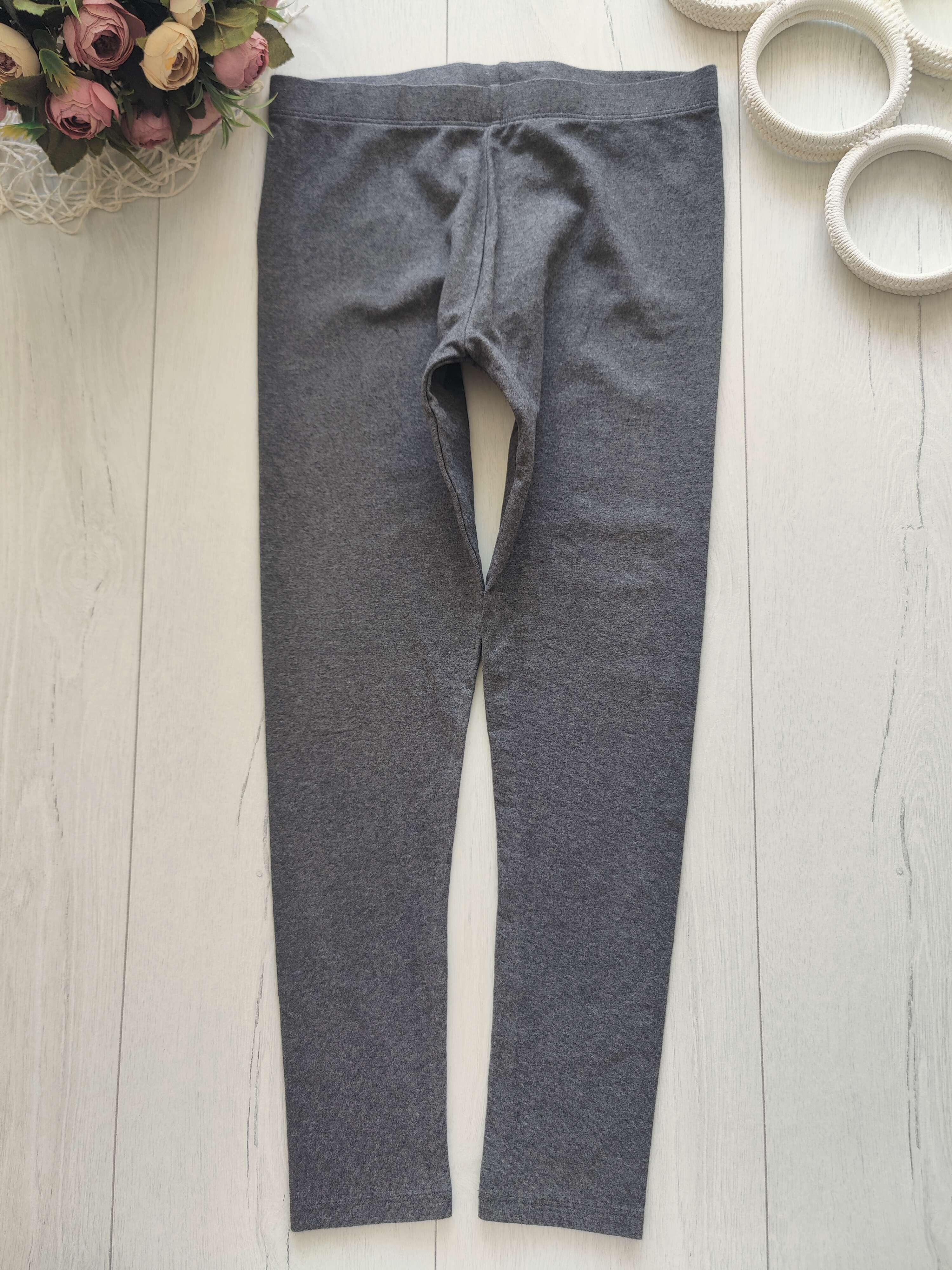 10 років, зріст 140 Лосини темно сірі